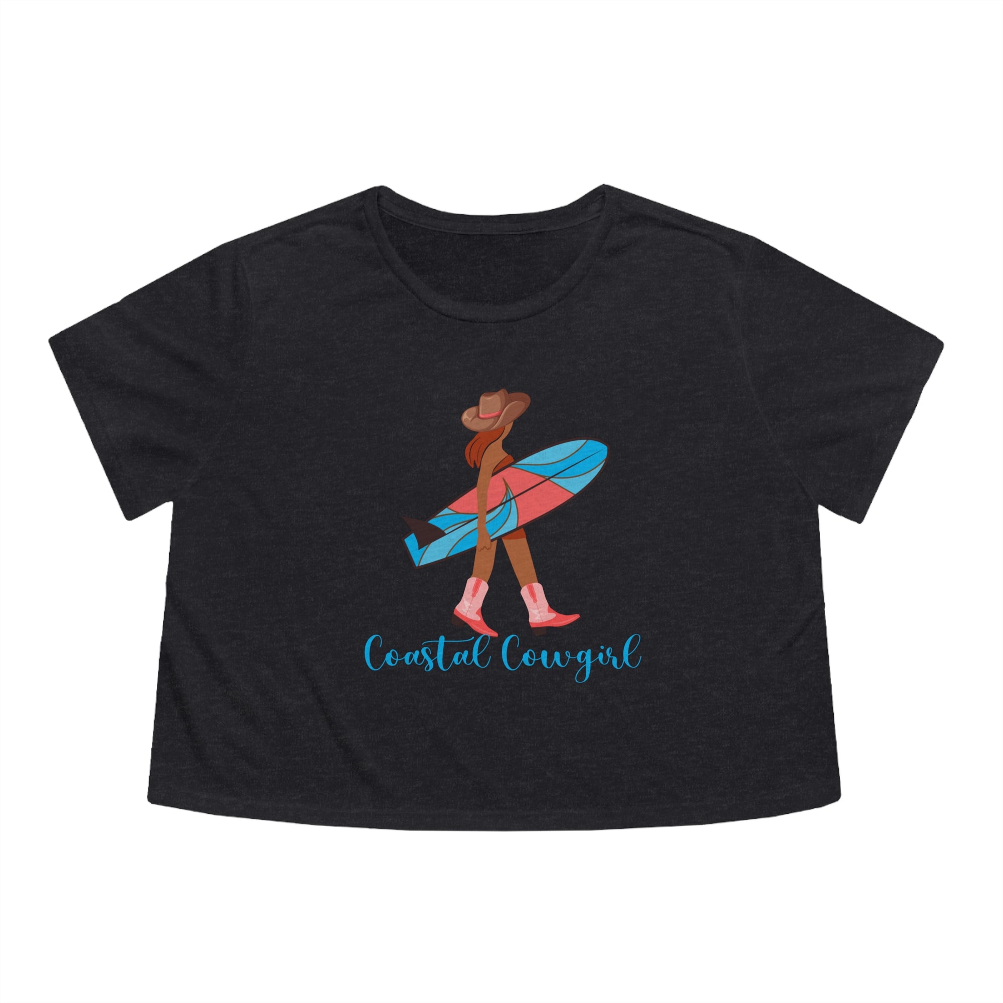 COASTAL COWGIRL Women&#39;s Flowy Cropped Tee - T&amp;L Apparel Store