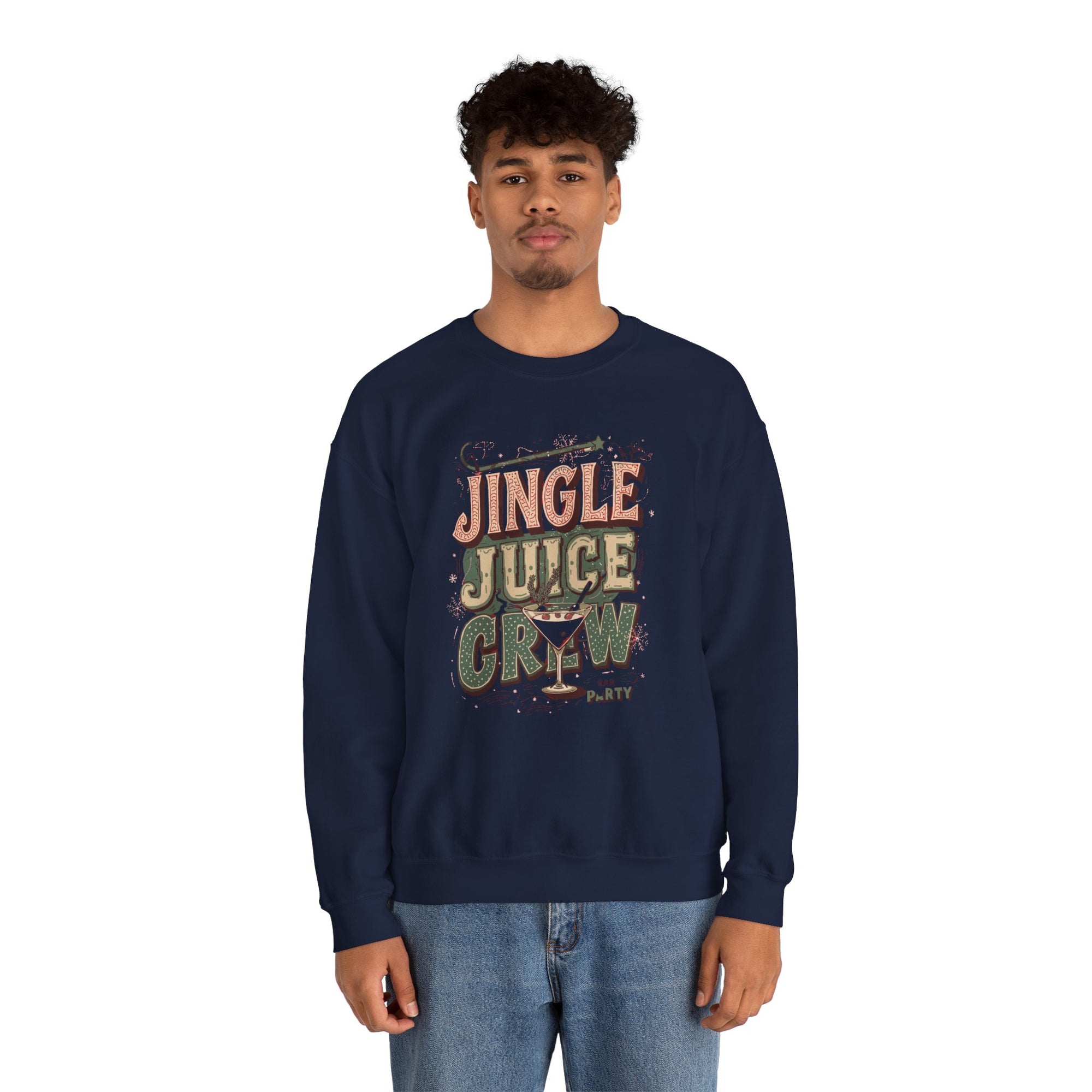 Jingle Juice Crew Sweatshirt – Funny Holiday Party Sweatshirt