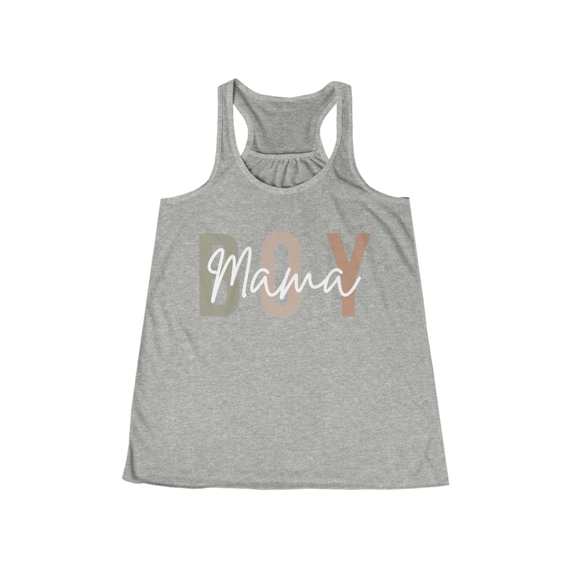 BOY MAMA Women&#39;s Flowy Racerback Tank - T&amp;L Apparel Store