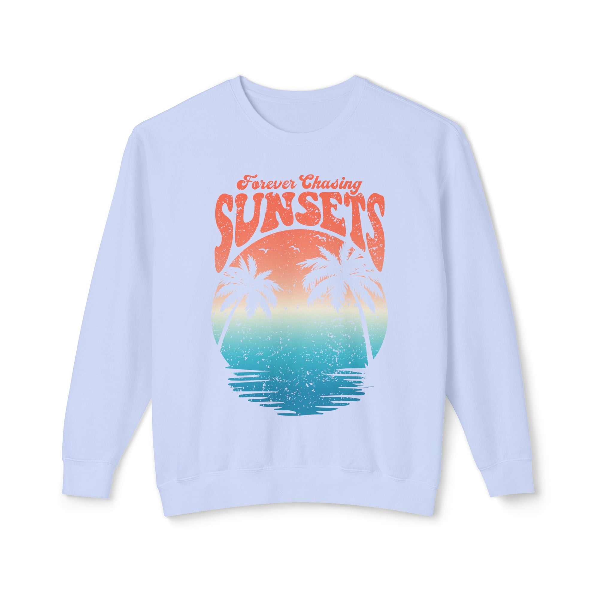 CHASING SUNSET Women's Lightweight Crewneck Sweatshirt - T&L Apparel Store