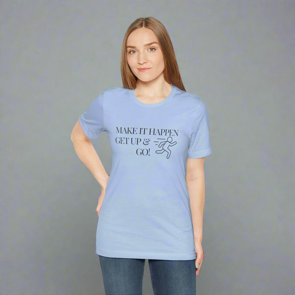 MAKE IT HAPPEN Women's Jersey Short Sleeve Tee T-Shirt