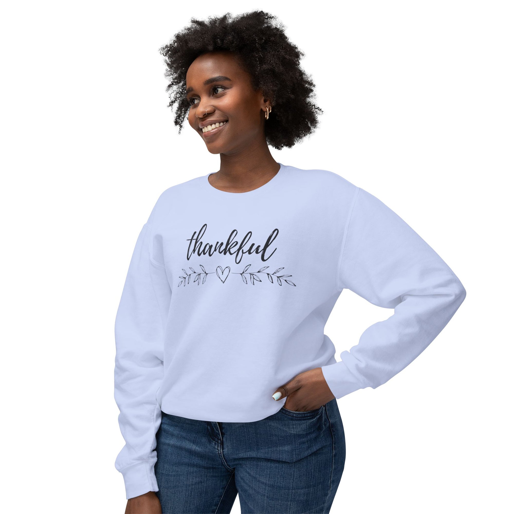 Thankful with Heart - Women&#39;s Crewneck Sweatshirt