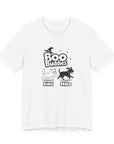 Boo Buddies T-Shirt, Unisex Jersey Short Sleeve Tee, Pet Lovers Gift, Halloween Outfit, Kiki Milo Design, Cute Cat Dog Apparel