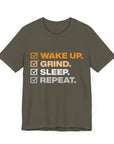 WAKE UP GRIND SLEEP REPEAT Men's Sleeve Tee - T&L Apparel Store