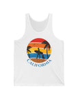 California Surfer with Dog - Men's Jersey Tank Top - T&L Apparel Store