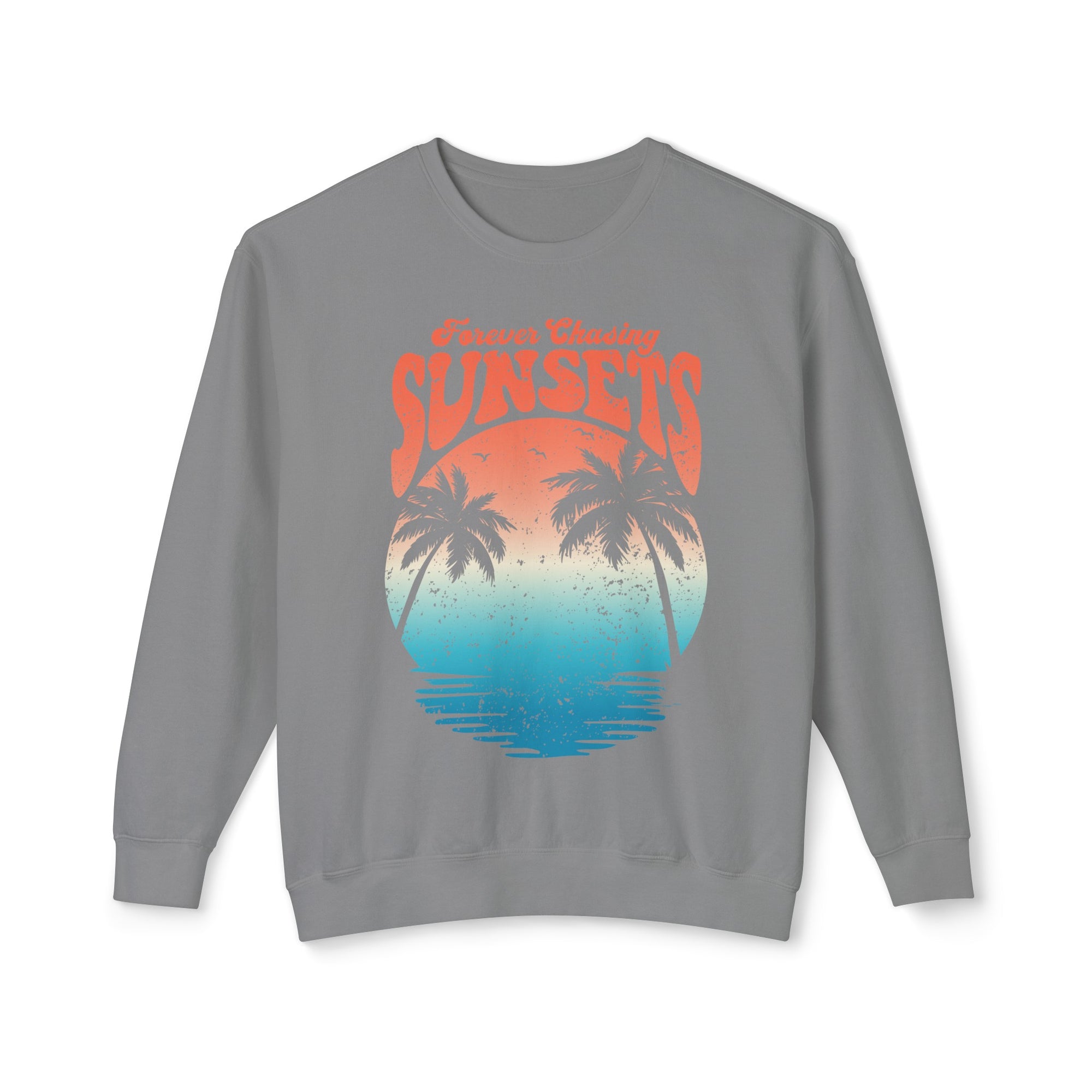 CHASING SUNSET Women's Lightweight Crewneck Sweatshirt - T&L Apparel Store