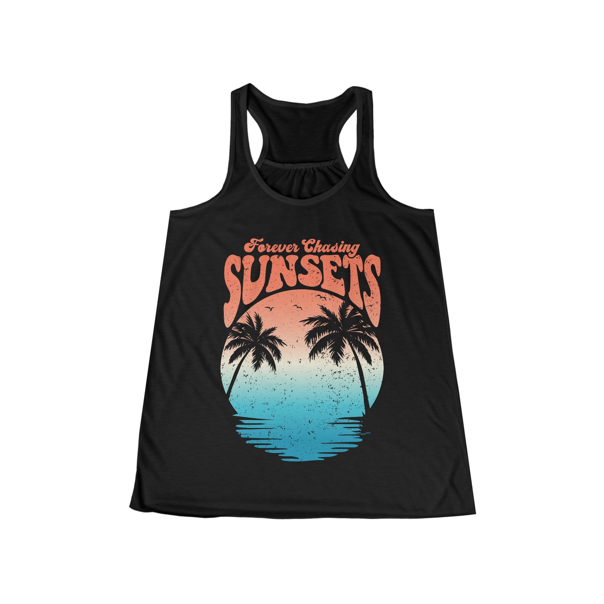 CHASING SUNSET Women's Flowy Racerback Tank - T&L Apparel Store