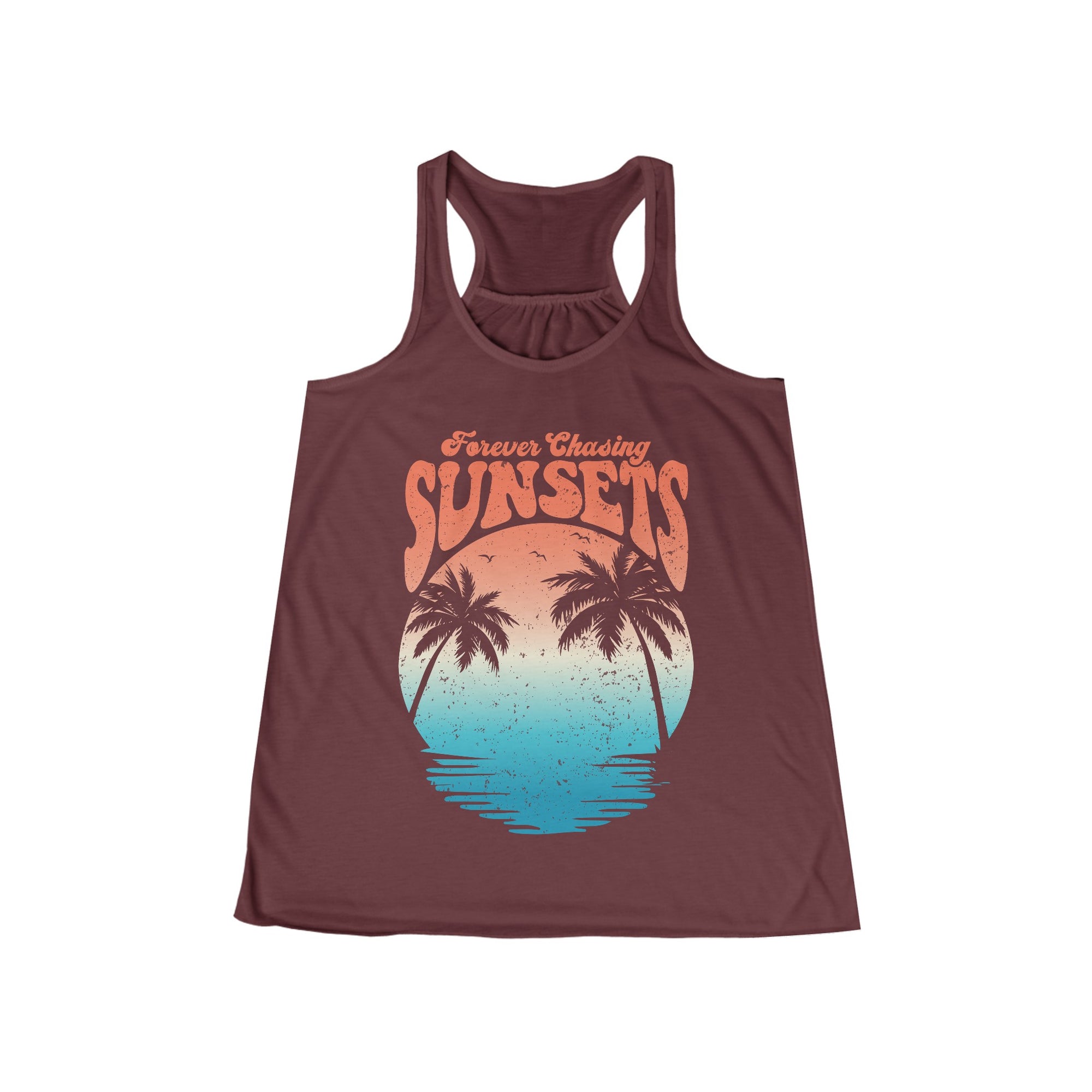 CHASING SUNSET Women's Flowy Racerback Tank - T&L Apparel Store