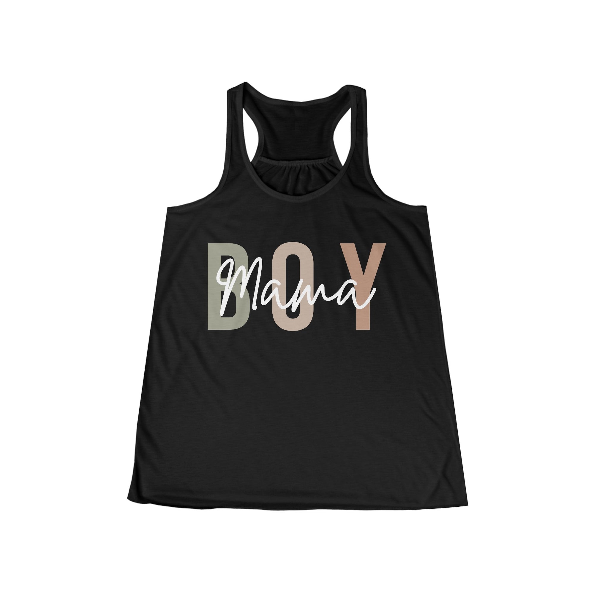 BOY MAMA Women&#39;s Flowy Racerback Tank - T&amp;L Apparel Store