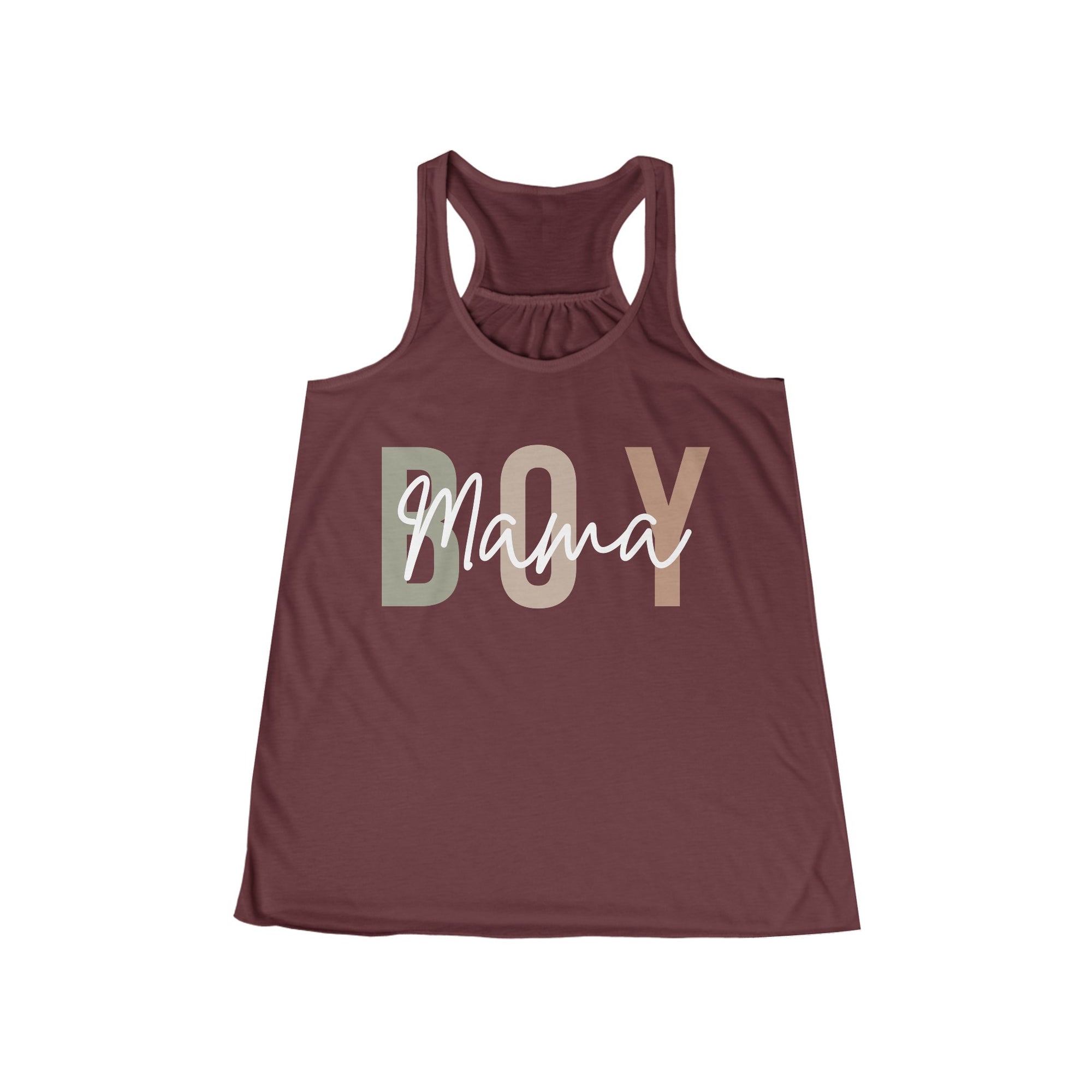 BOY MAMA Women's Flowy Racerback Tank - T&L Apparel Store