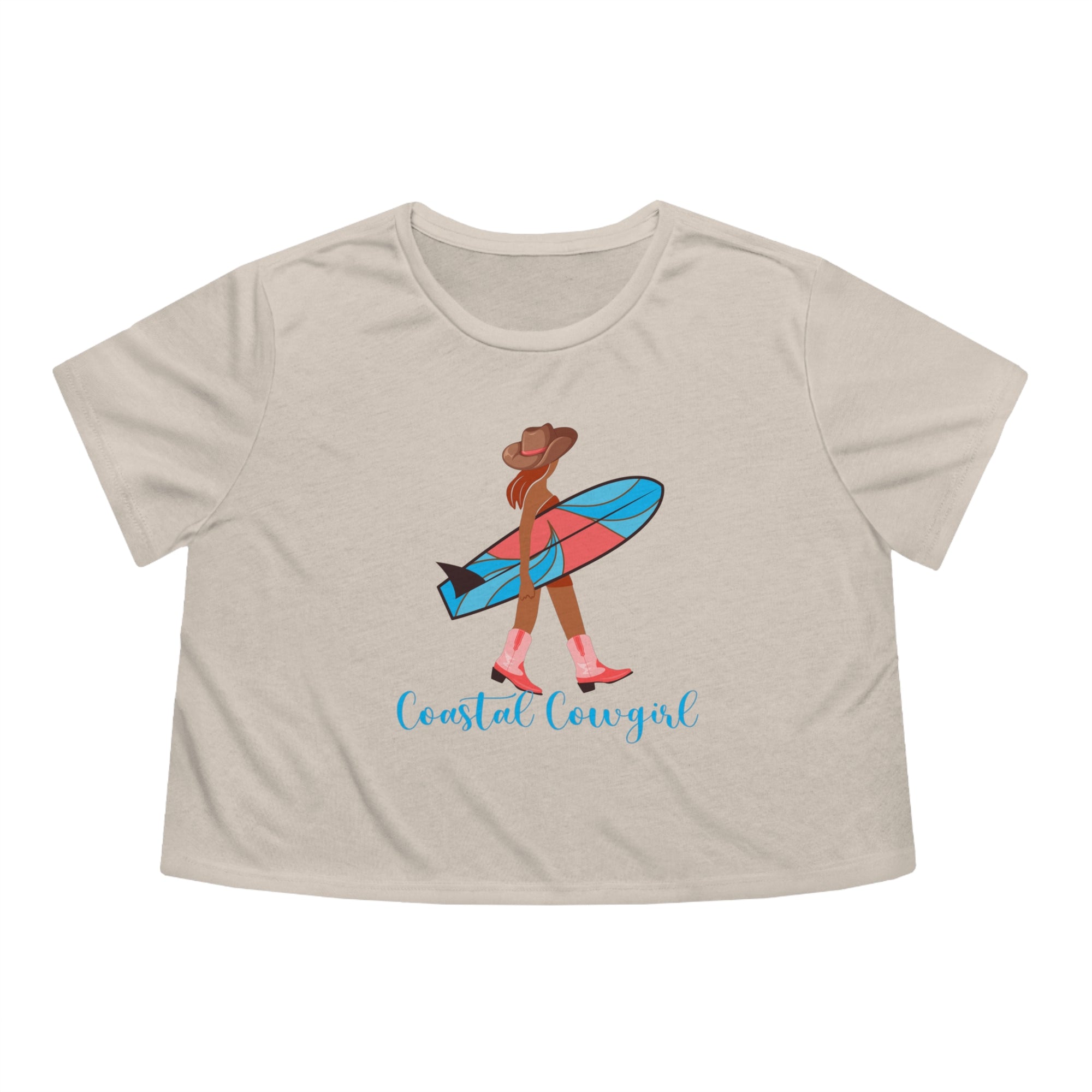 COASTAL COWGIRL Women's Flowy Cropped Tee - T&L Apparel Store