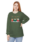 Long Sleeve T-Shirt Christmas Cheers Coffee Time Unisex