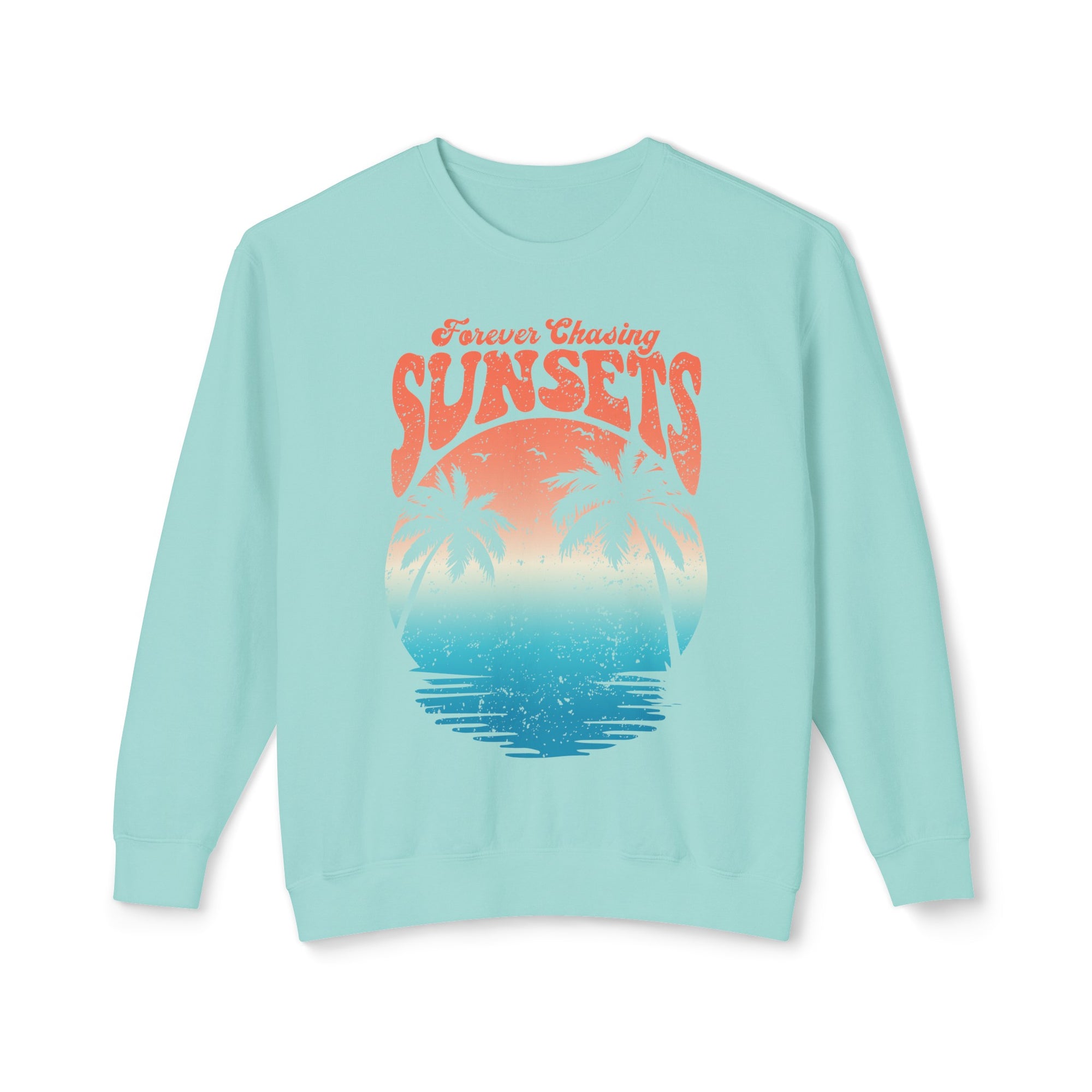 CHASING SUNSET Women's Lightweight Crewneck Sweatshirt - T&L Apparel Store