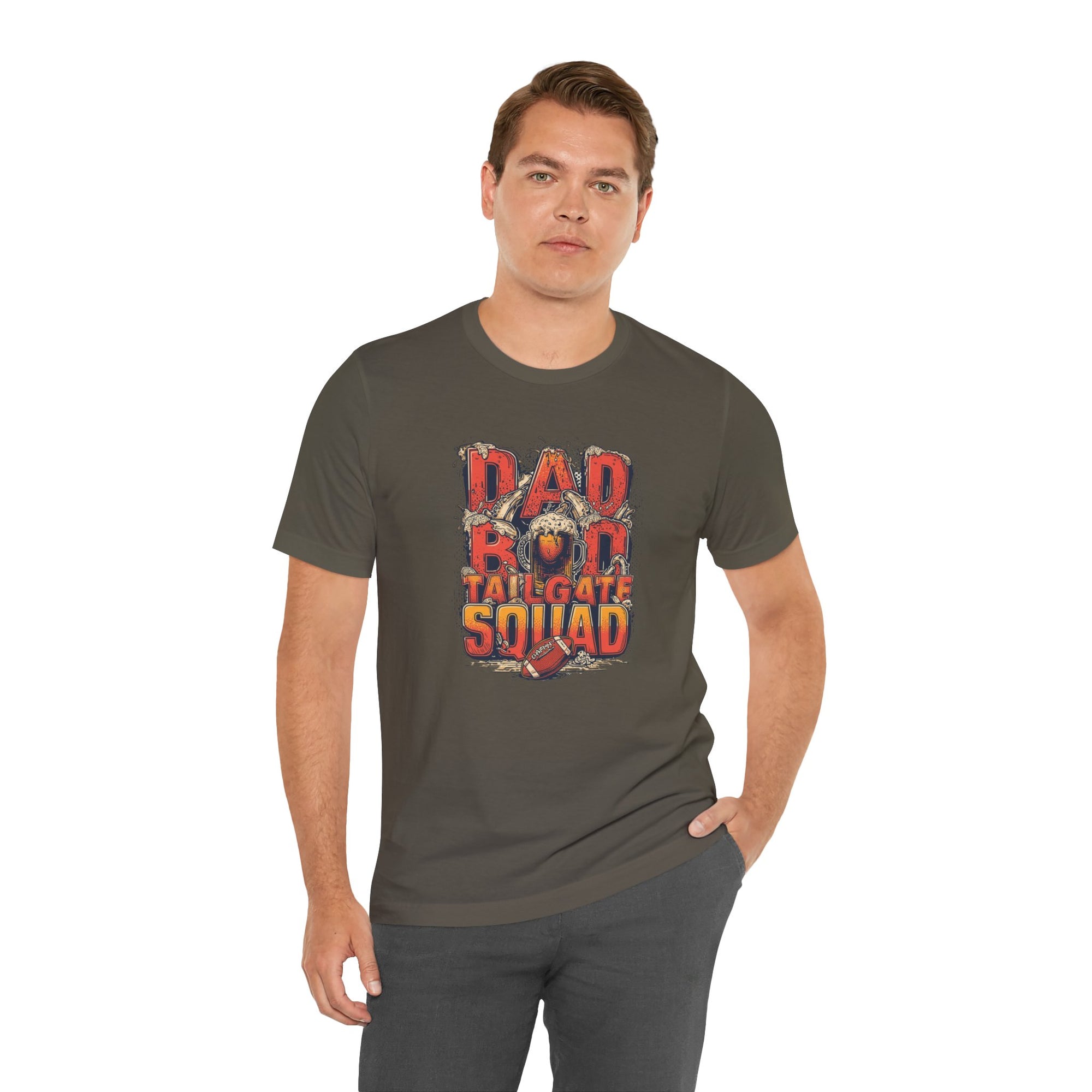 Dad Bod Tailgate Squad T-Shirt — Football Game Day Favorite Tee for Dads