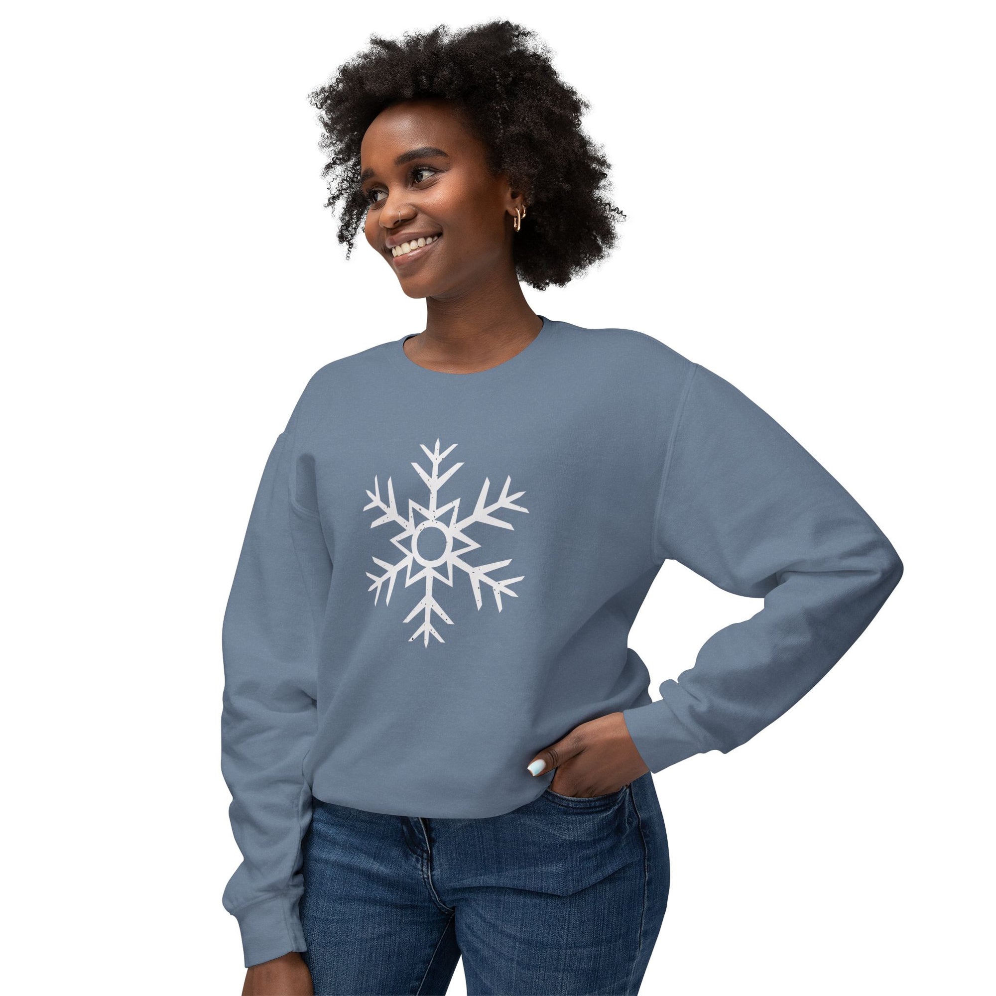 Snowflake Crewneck Sweatshirt — Comfy Winter Soft and Warm Pullover