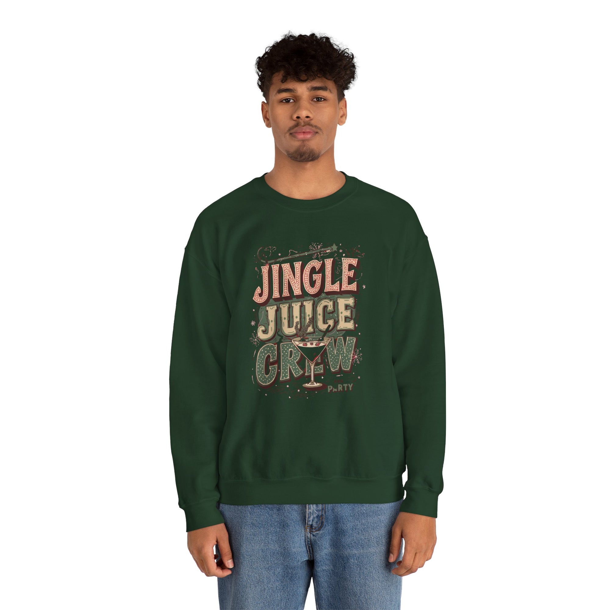 Jingle Juice Crew Sweatshirt – Funny Holiday Party Sweatshirt