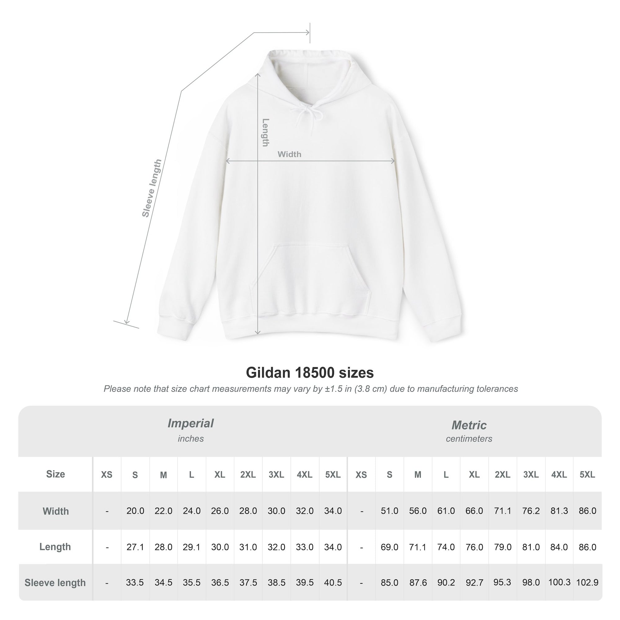 Custom Gildan 18500 Unisex Heavyweight Hoodie – Personalized Cozy Style &amp; Comfort