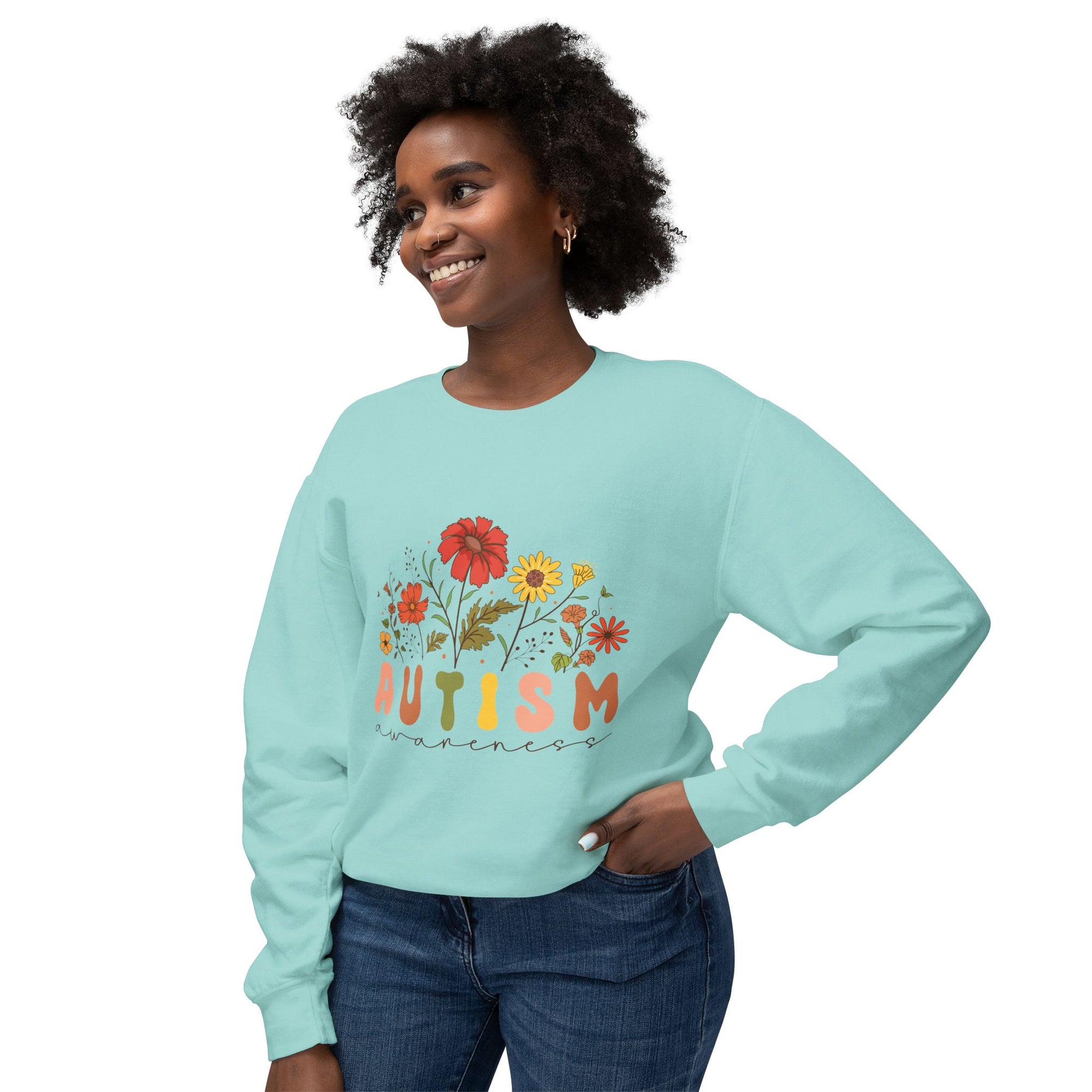 AUTISM Awareness Unisex Lightweight Crewneck Sweatshirt - T&amp;L Apparel Store