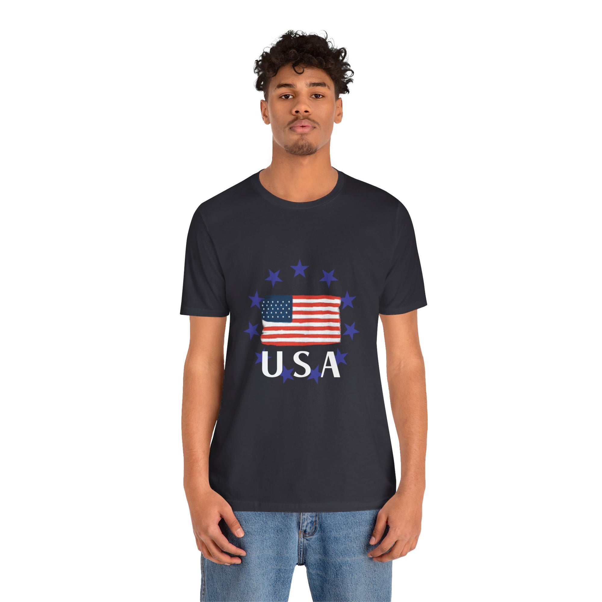 USA Men&#39;s Jersey Short Sleeve Tee Shirt - T&amp;L Apparel Store