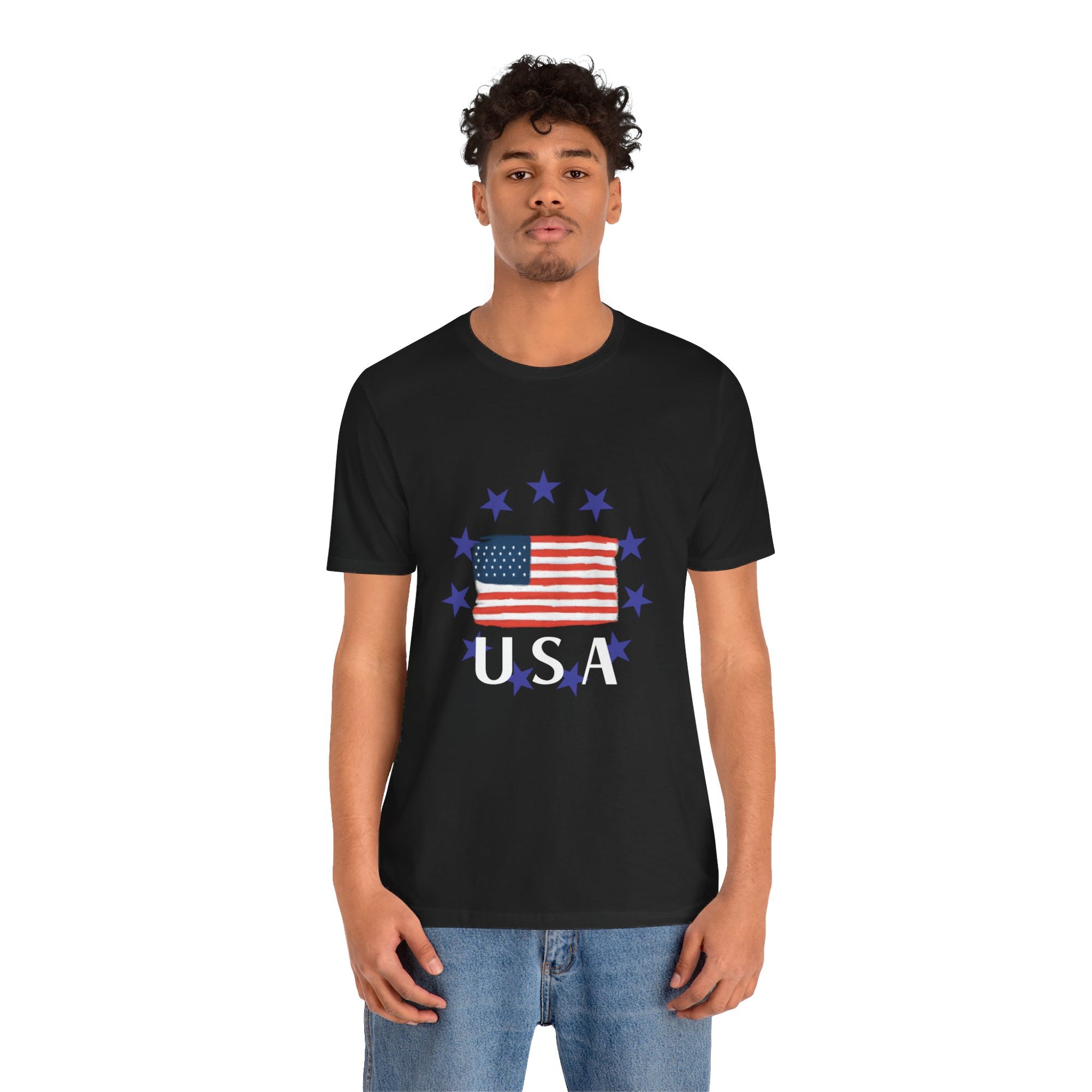 USA Men's Jersey Short Sleeve Tee Shirt - T&L Apparel Store