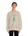 Christmas Tree Crewneck Sweatshirt — 'Merry Christmas' Minimal Holiday Pullover
