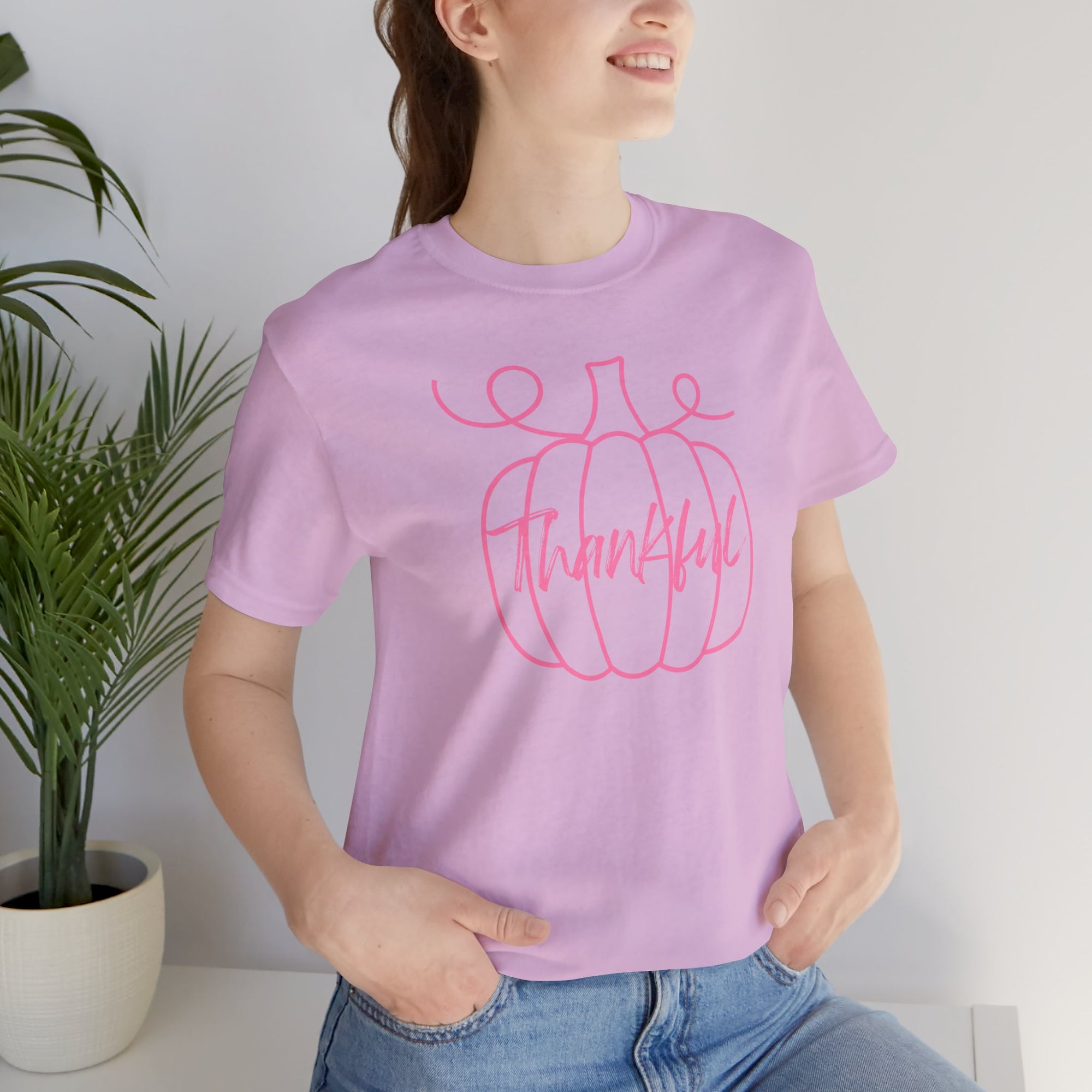 Pink Thankful - Women's Cancer Awareness Tee