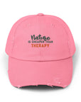 Nature Is Cheaper Than Therapy — Distressed Hiking Cap