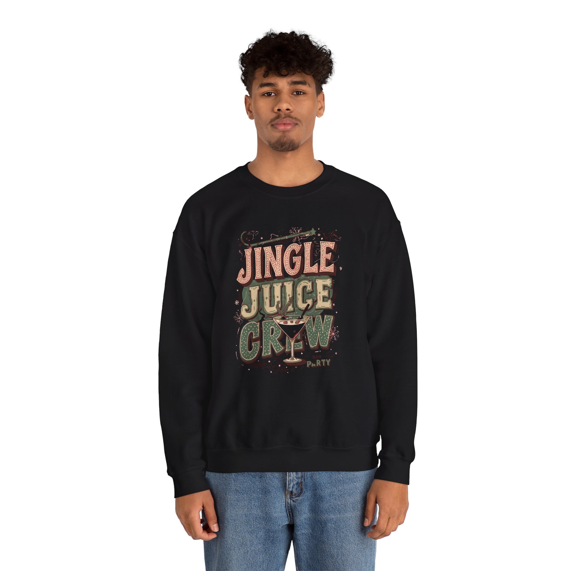 Jingle Juice Crew Sweatshirt – Funny Holiday Party Sweatshirt