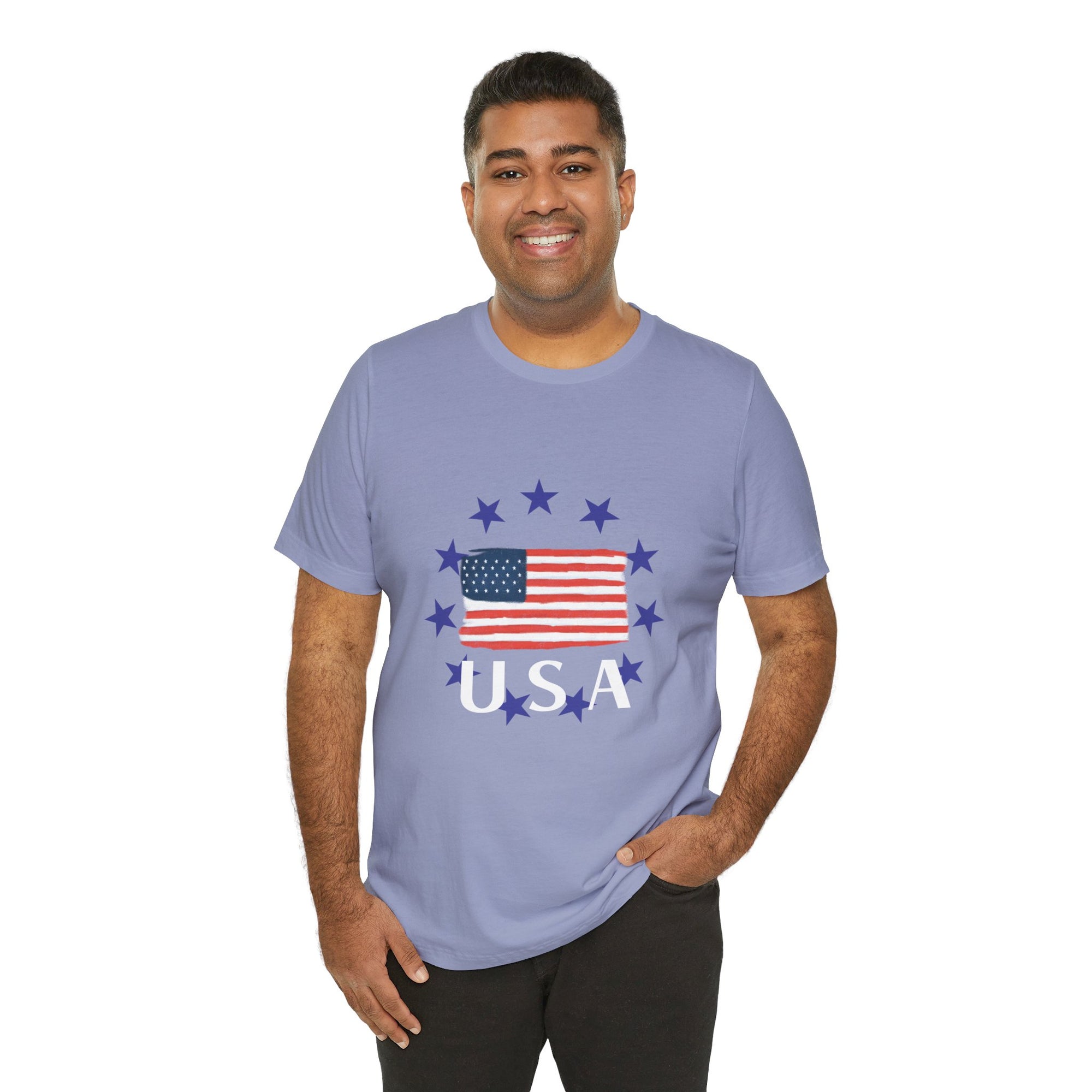 USA Womens Jersey Short Sleeve Tee Shirt - T&amp;L Apparel Store