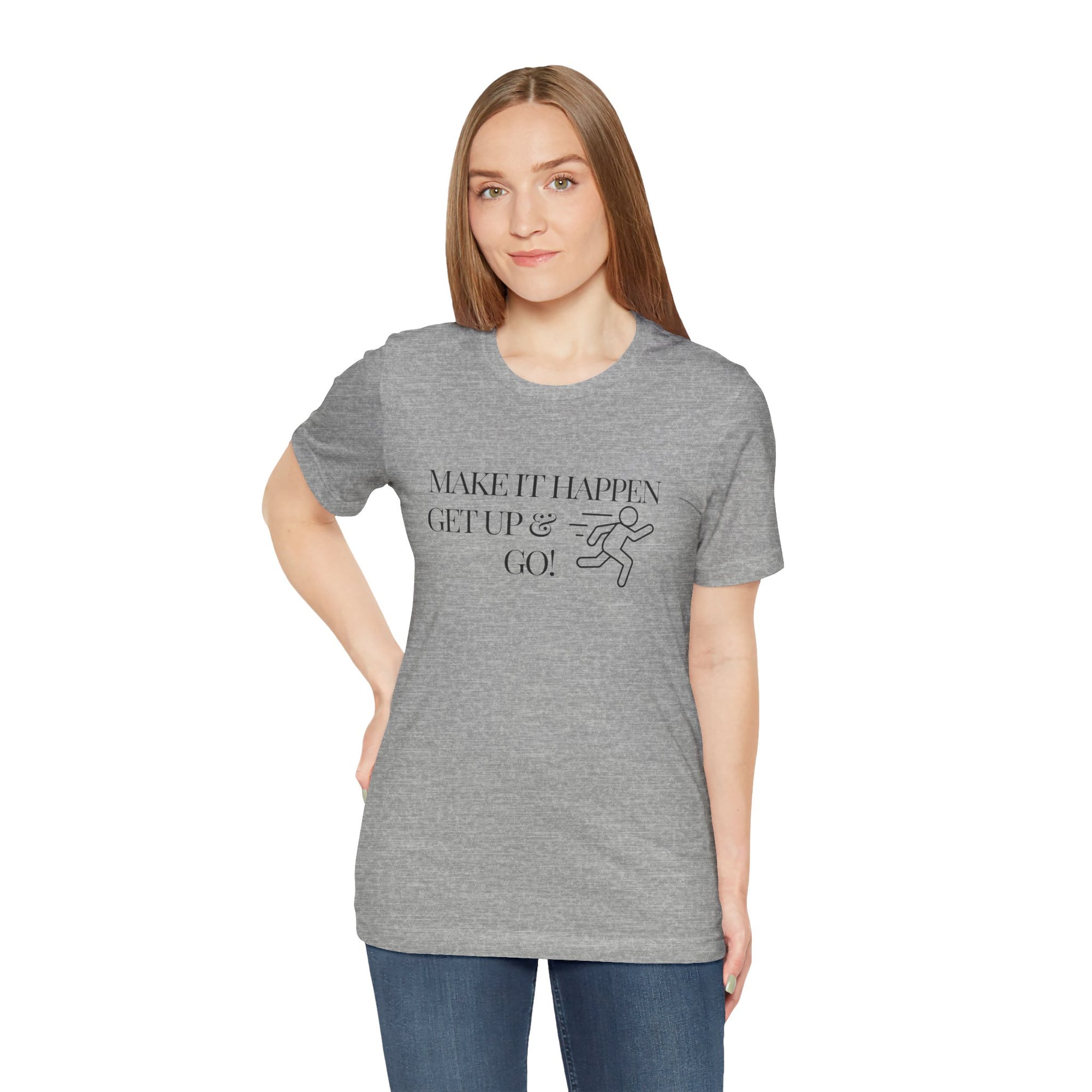 MAKE IT HAPPEN Women&#39;s Jersey Short Sleeve Tee - T&amp;L Apparel Store