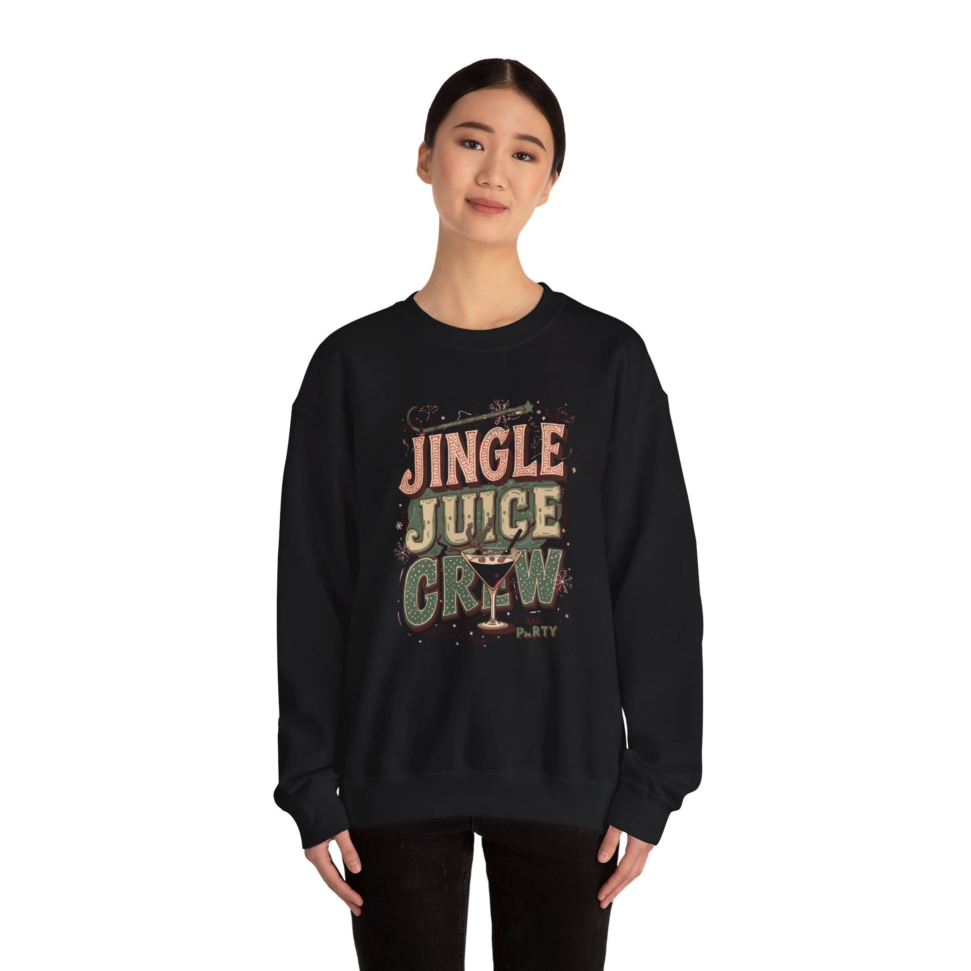 Jingle Juice Crew Sweatshirt – Funny Holiday Party Sweatshirt