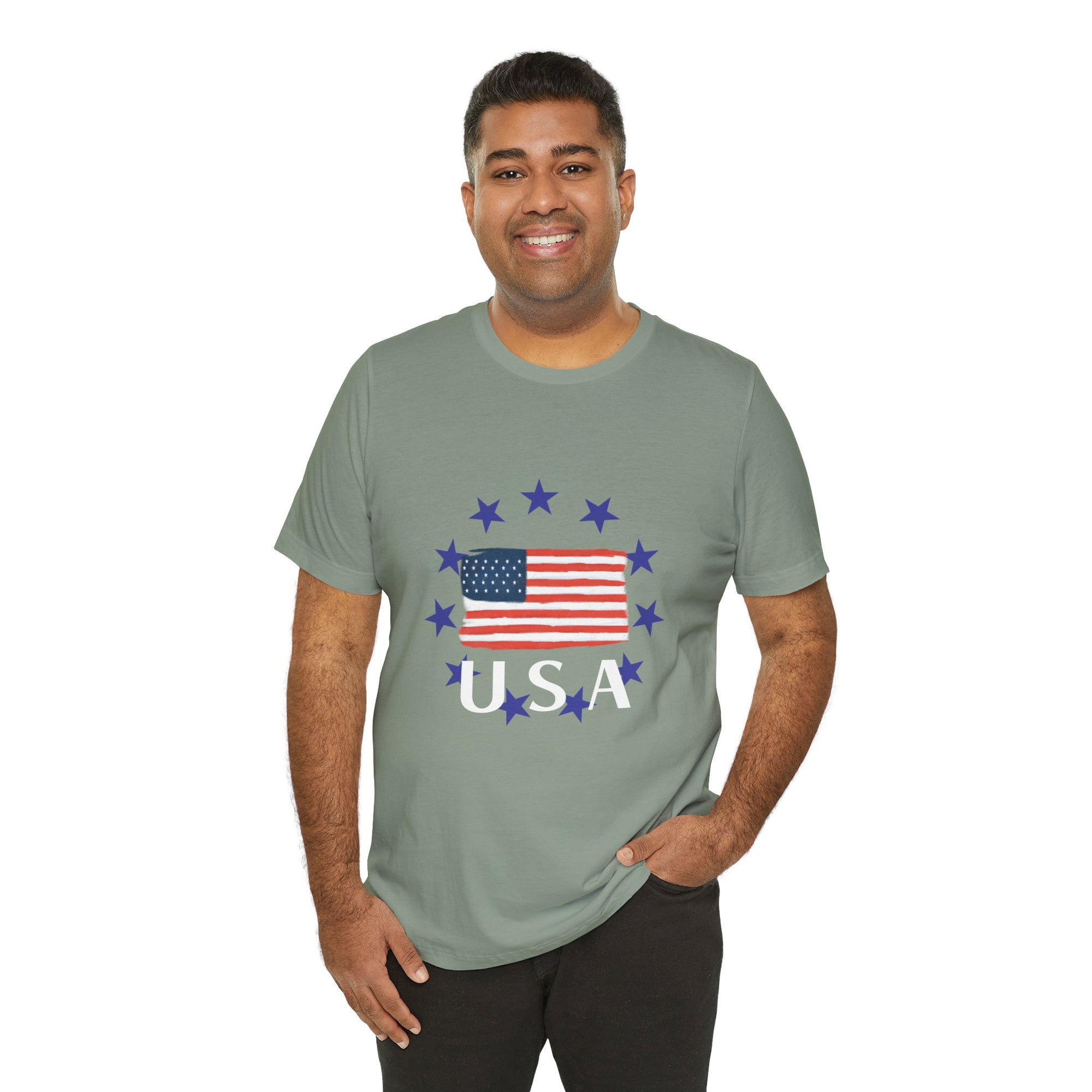 USA Womens Jersey Short Sleeve Tee Shirt - T&amp;L Apparel Store