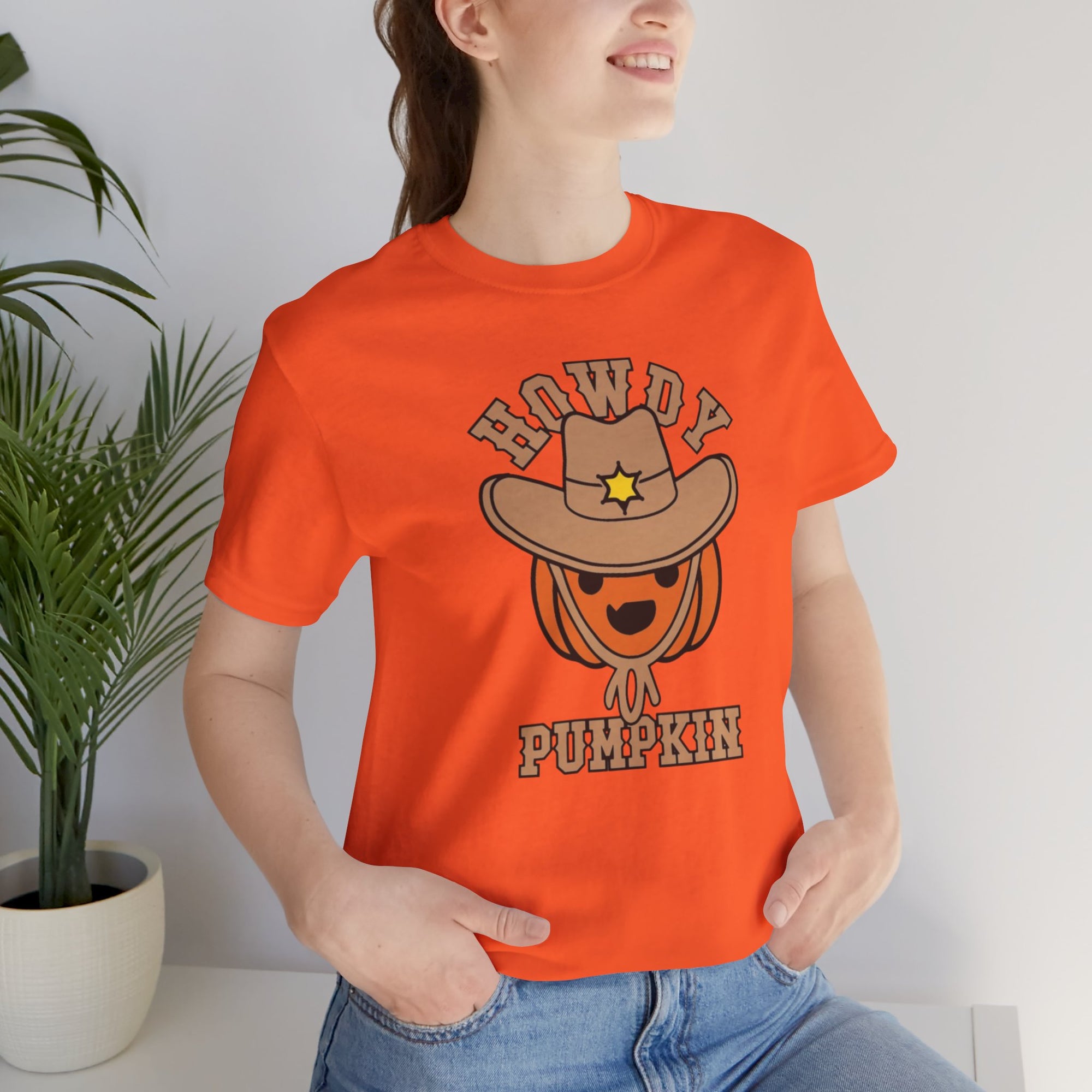 Howdy Pumpkin - Unisex Jersey Tee Shirt