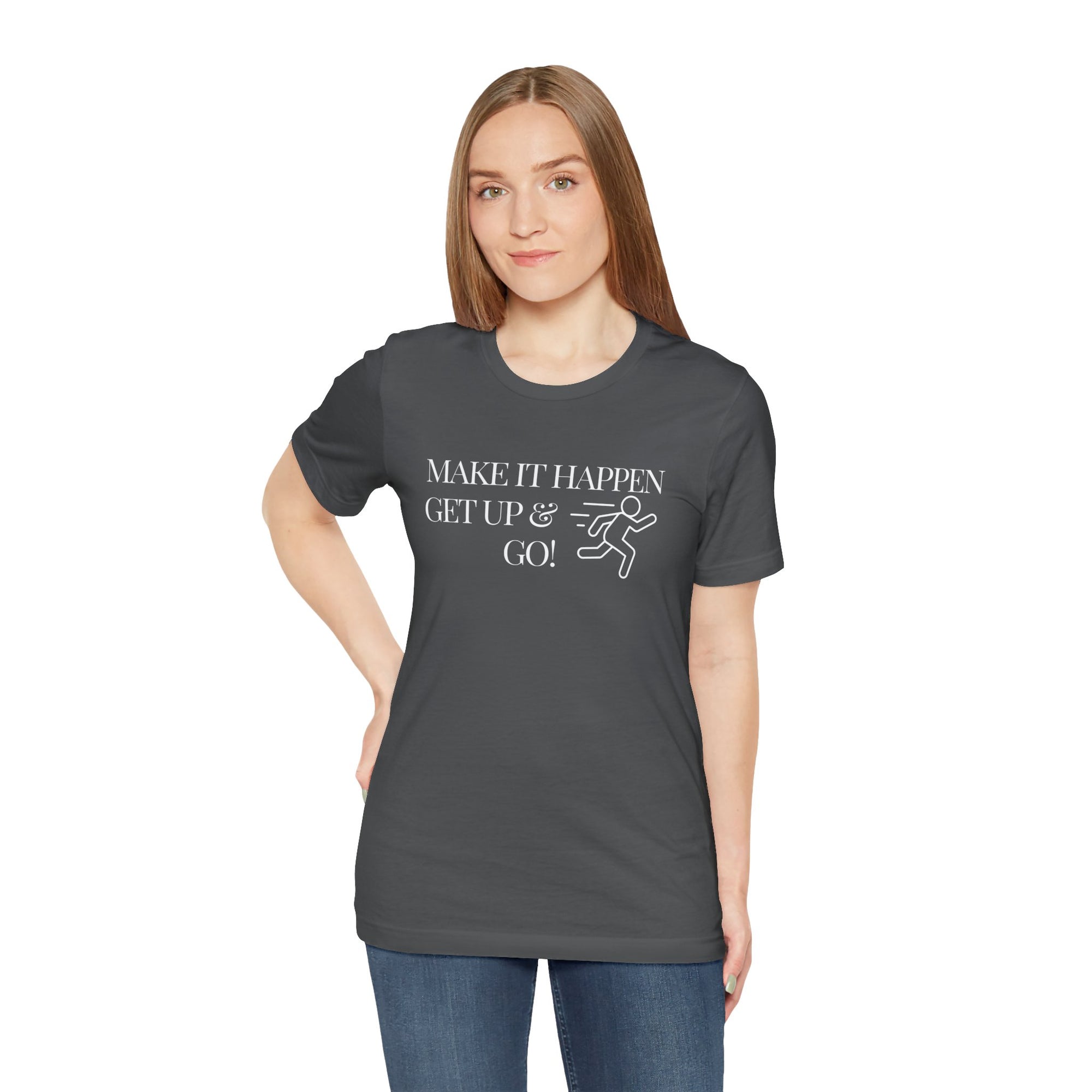 MAKE IT HAPPEN Women&#39;s Jersey Short Sleeve Tee - T&amp;L Apparel Store