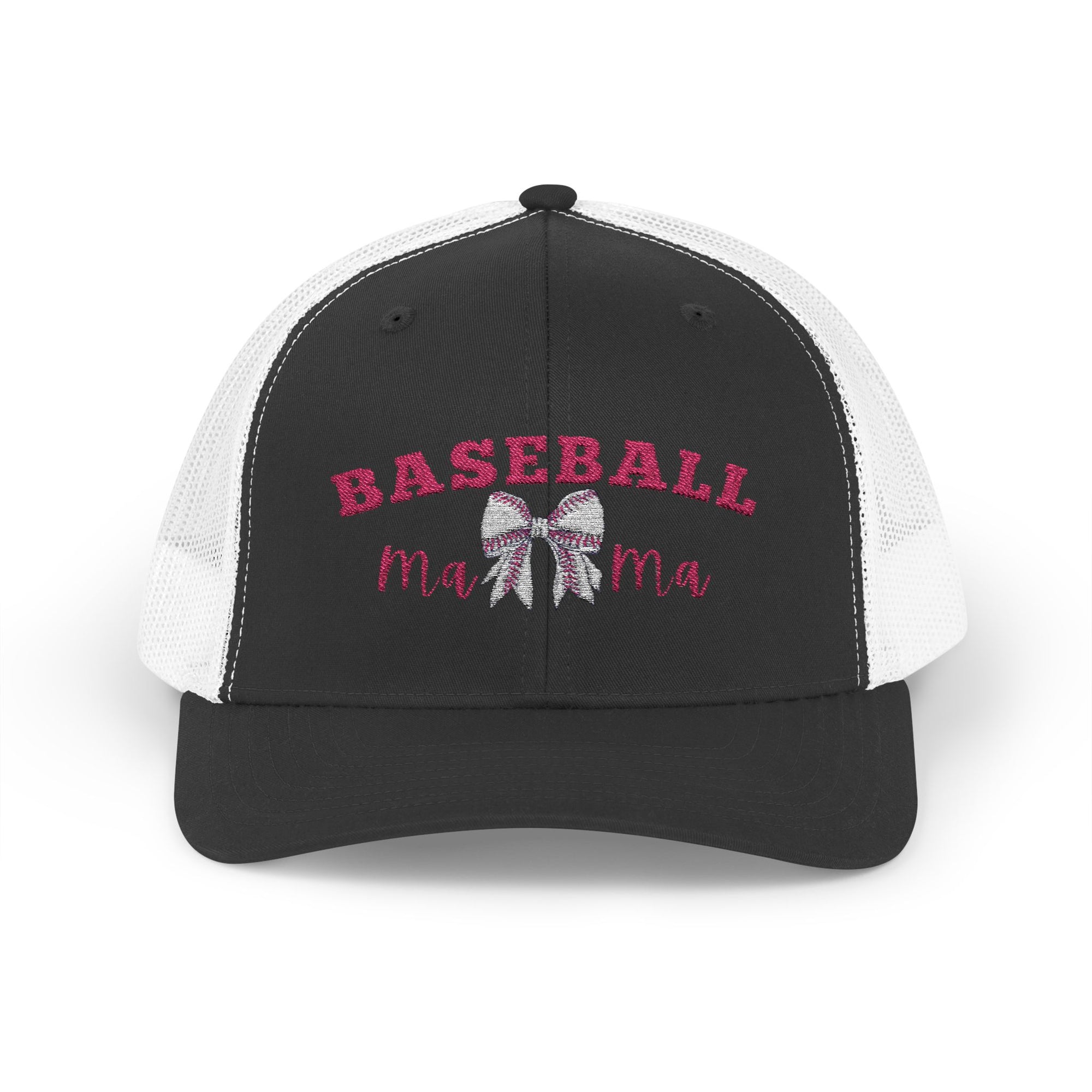 Snapback Cap - Baseball Mama Enthusist Gift Idea - Black-White