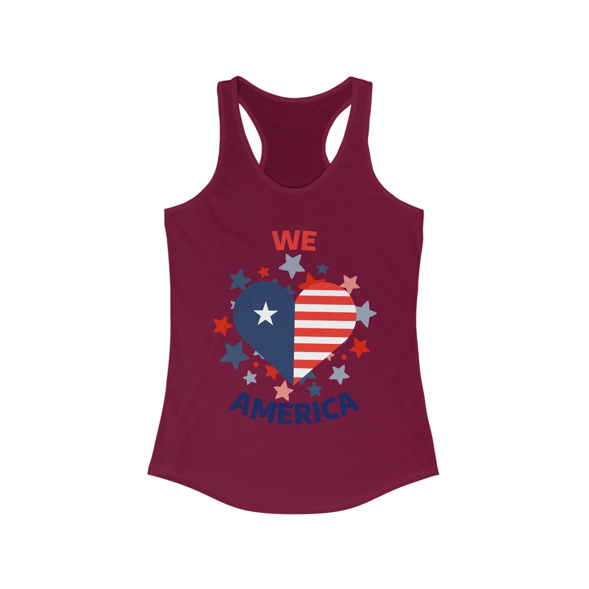 WE LOVE AMERICA Women&#39;s Racerback Tank - T&amp;L Apparel Store