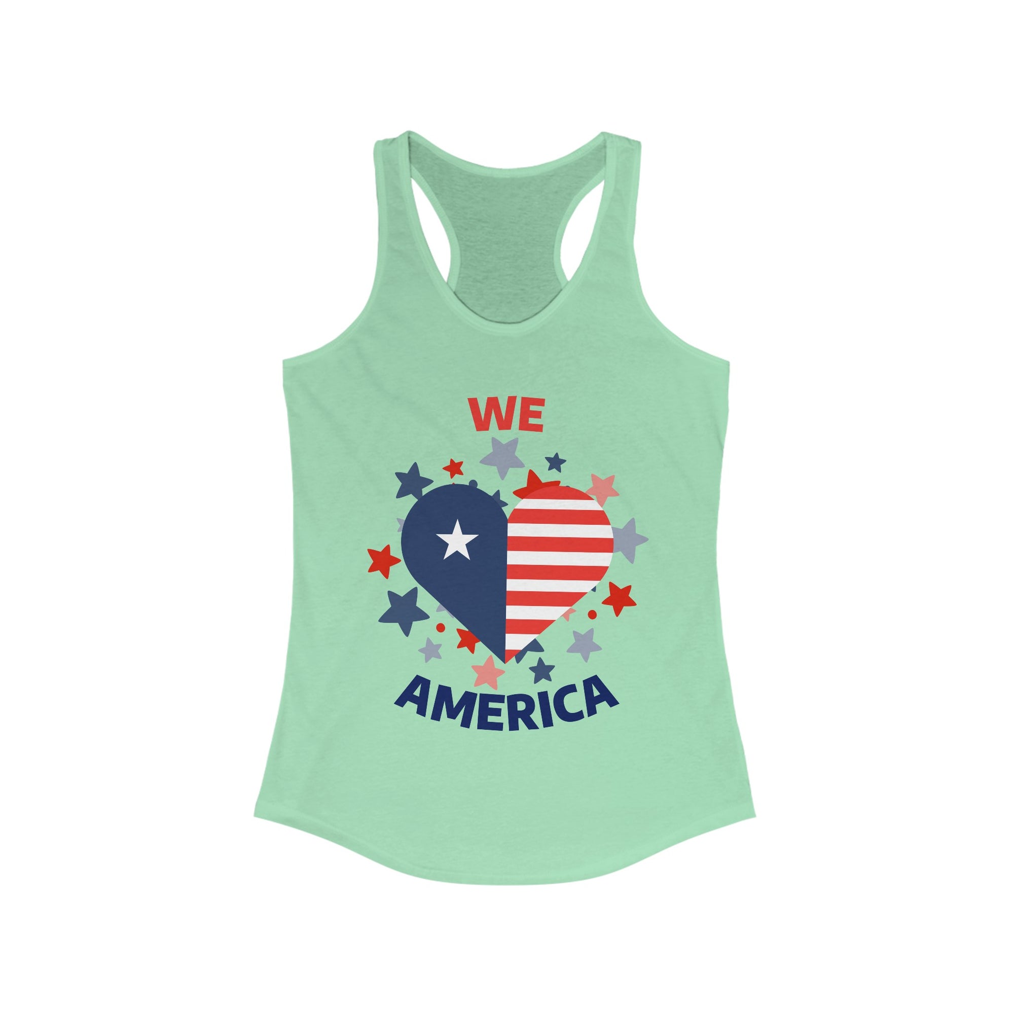 WE LOVE AMERICA Women&#39;s Racerback Tank - T&amp;L Apparel Store