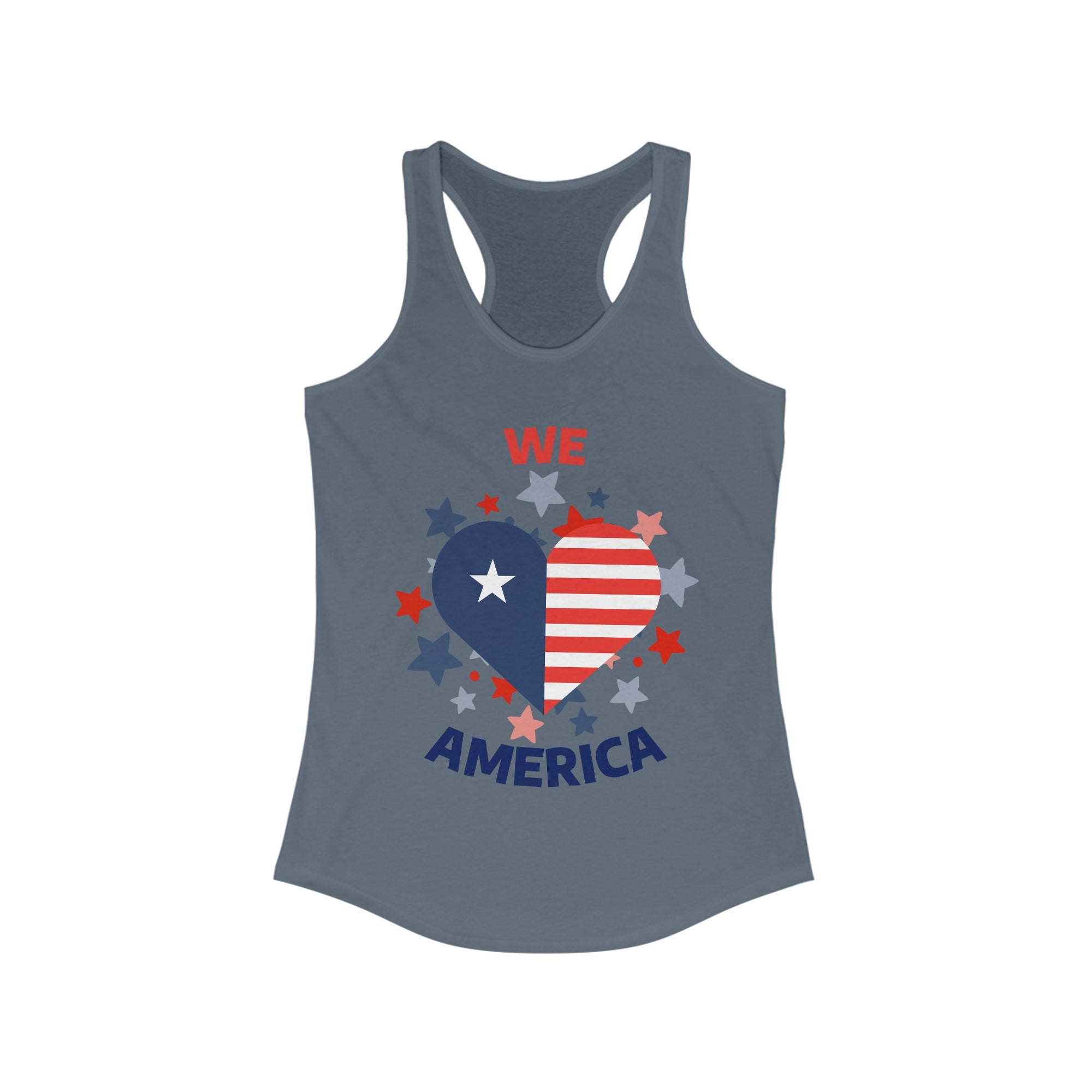 WE LOVE AMERICA Women's Racerback Tank - T&L Apparel Store