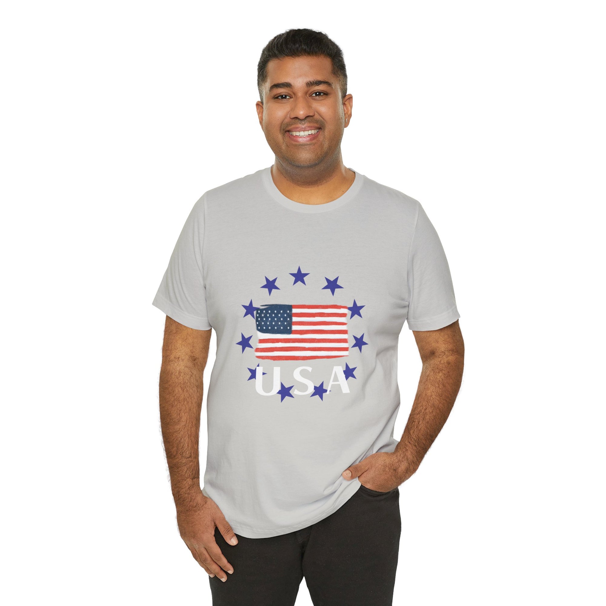 USA Womens Jersey Short Sleeve Tee Shirt - T&amp;L Apparel Store