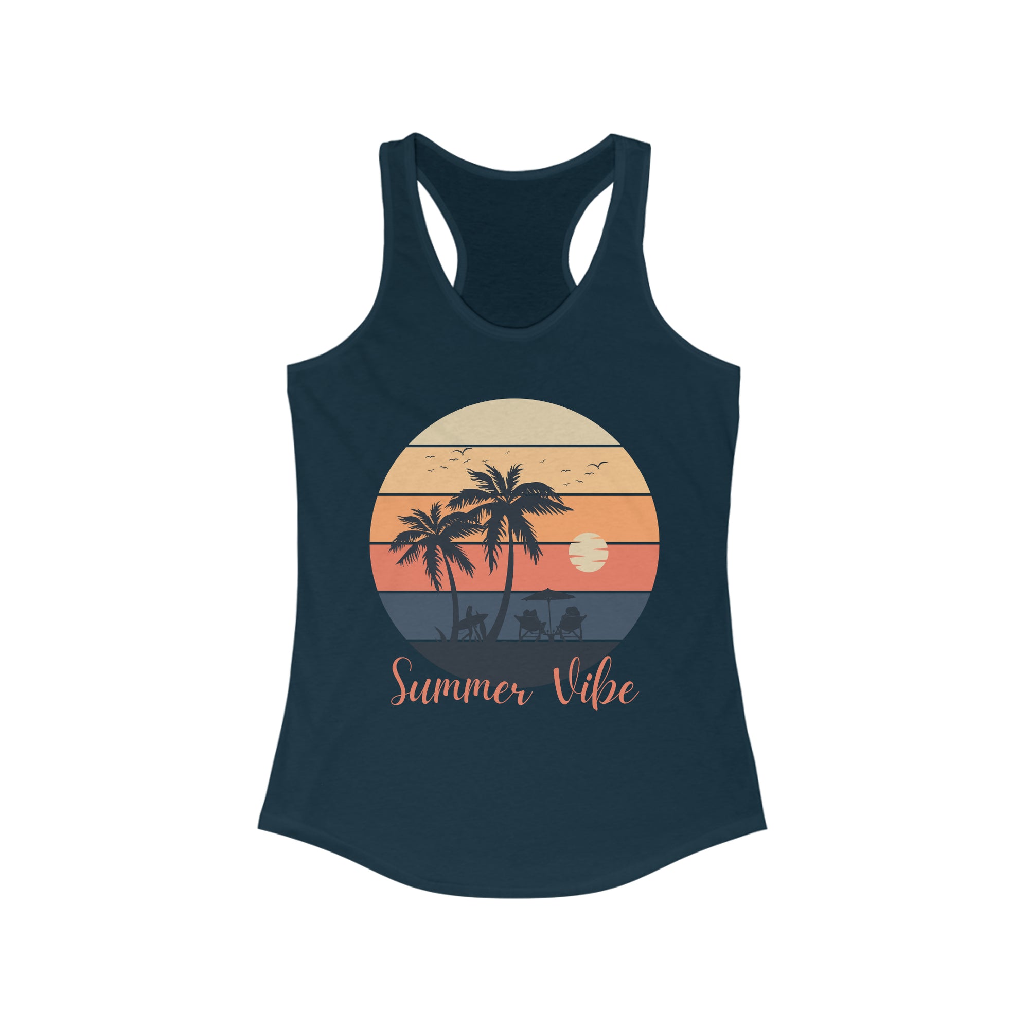 SUMMER VIBE Woman&#39;s Racerback Fitted Tank - T&amp;L Apparel Store