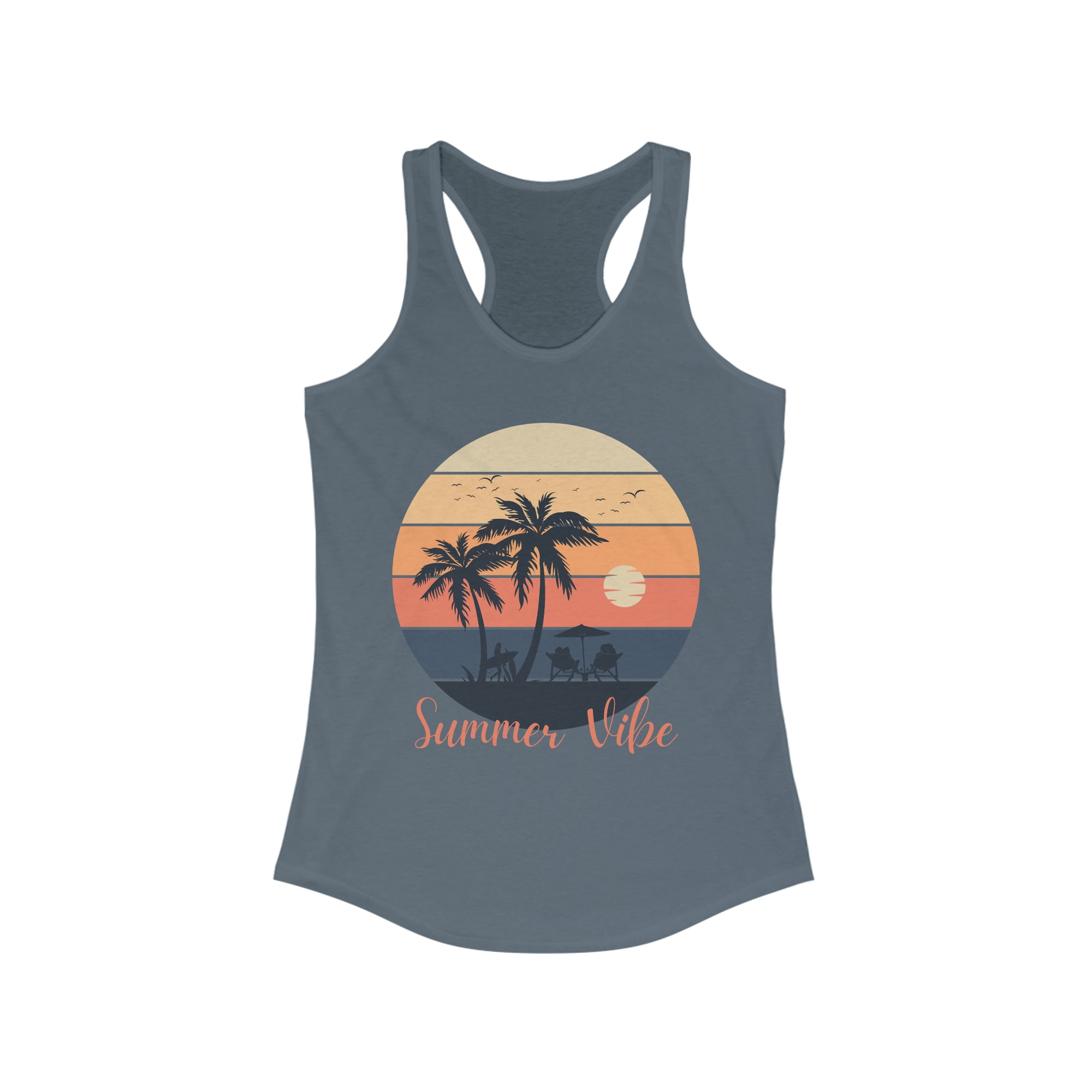 SUMMER VIBE Woman&#39;s Racerback Fitted Tank - T&amp;L Apparel Store