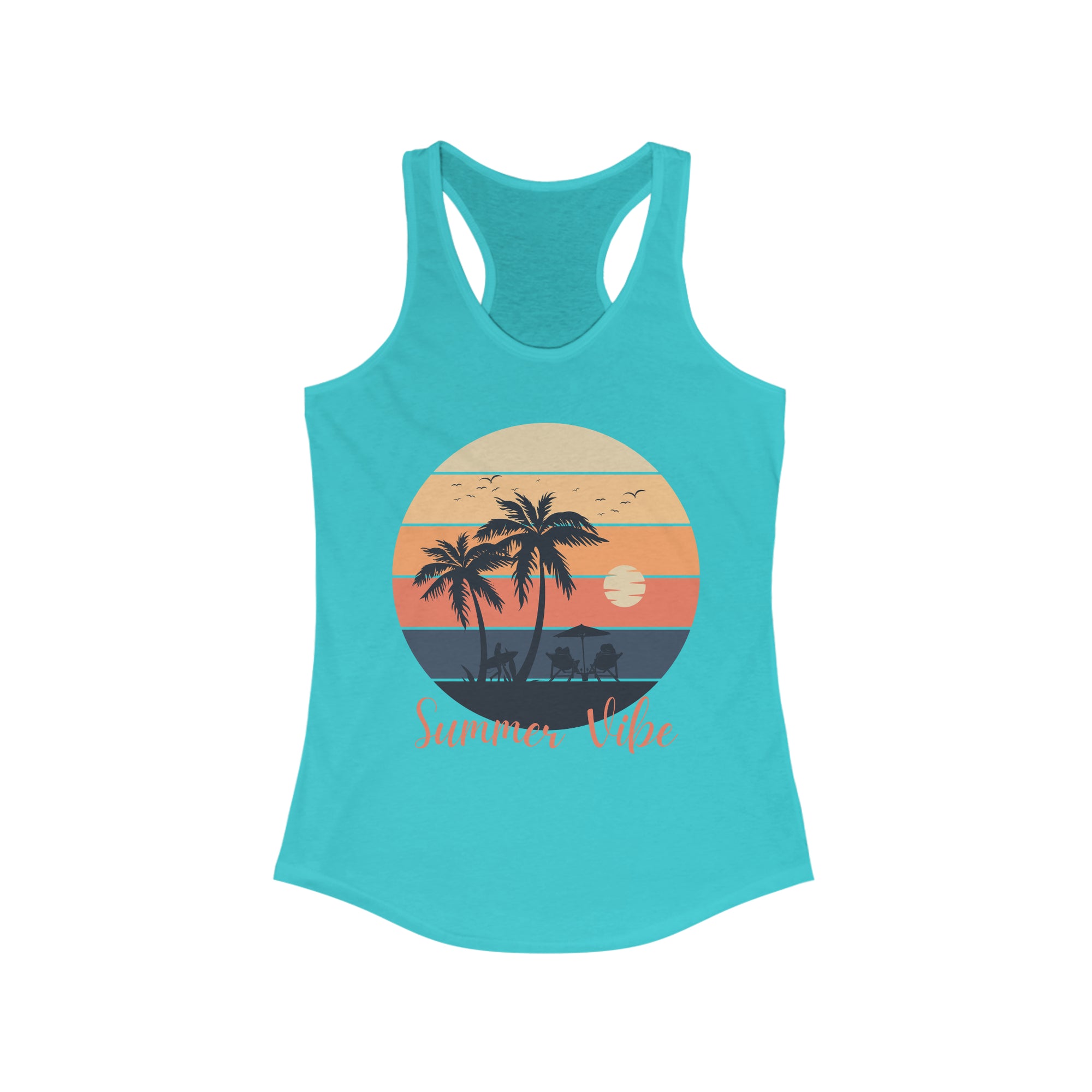 SUMMER VIBE Woman's Racerback Fitted Tank - T&L Apparel Store