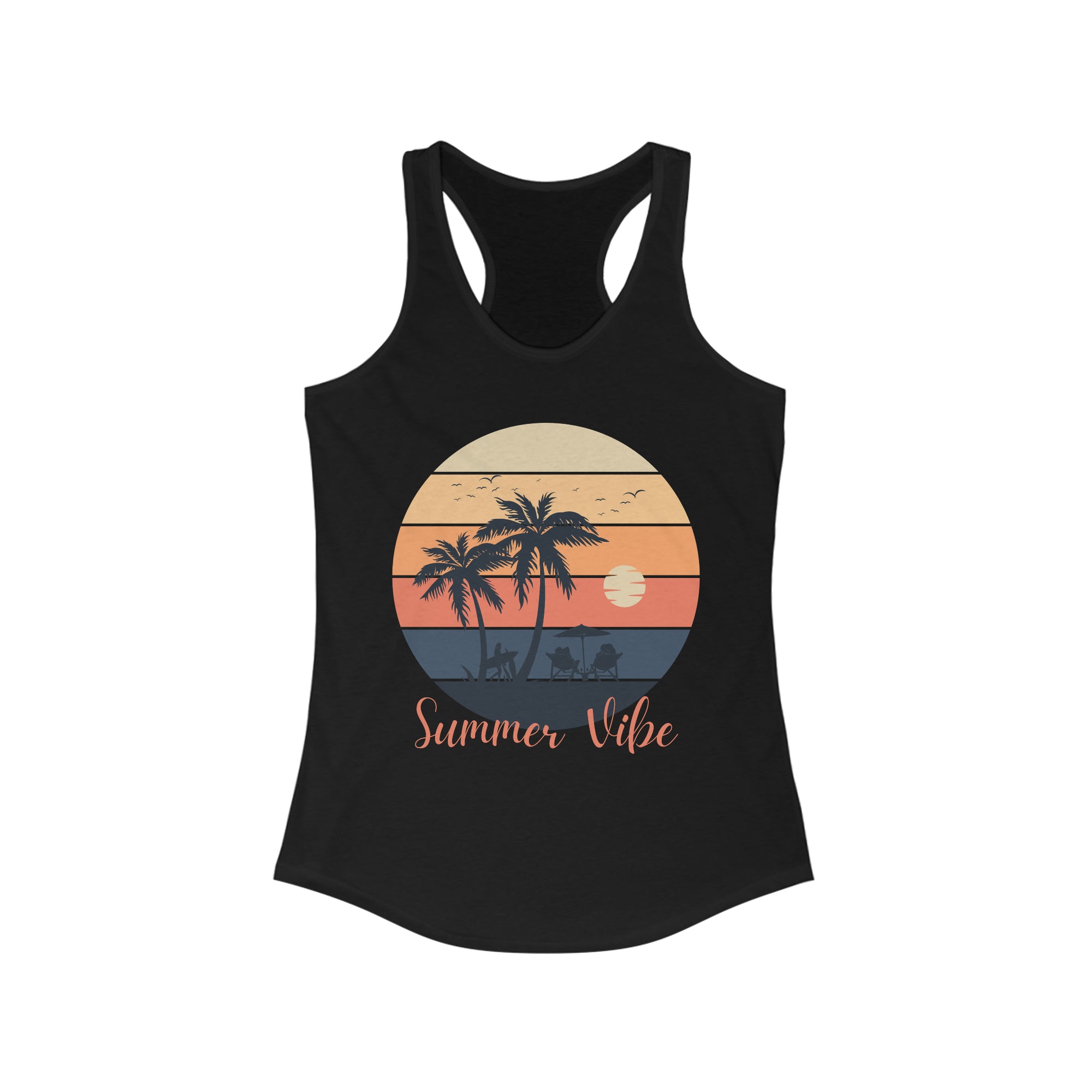 SUMMER VIBE Woman&#39;s Racerback Fitted Tank - T&amp;L Apparel Store