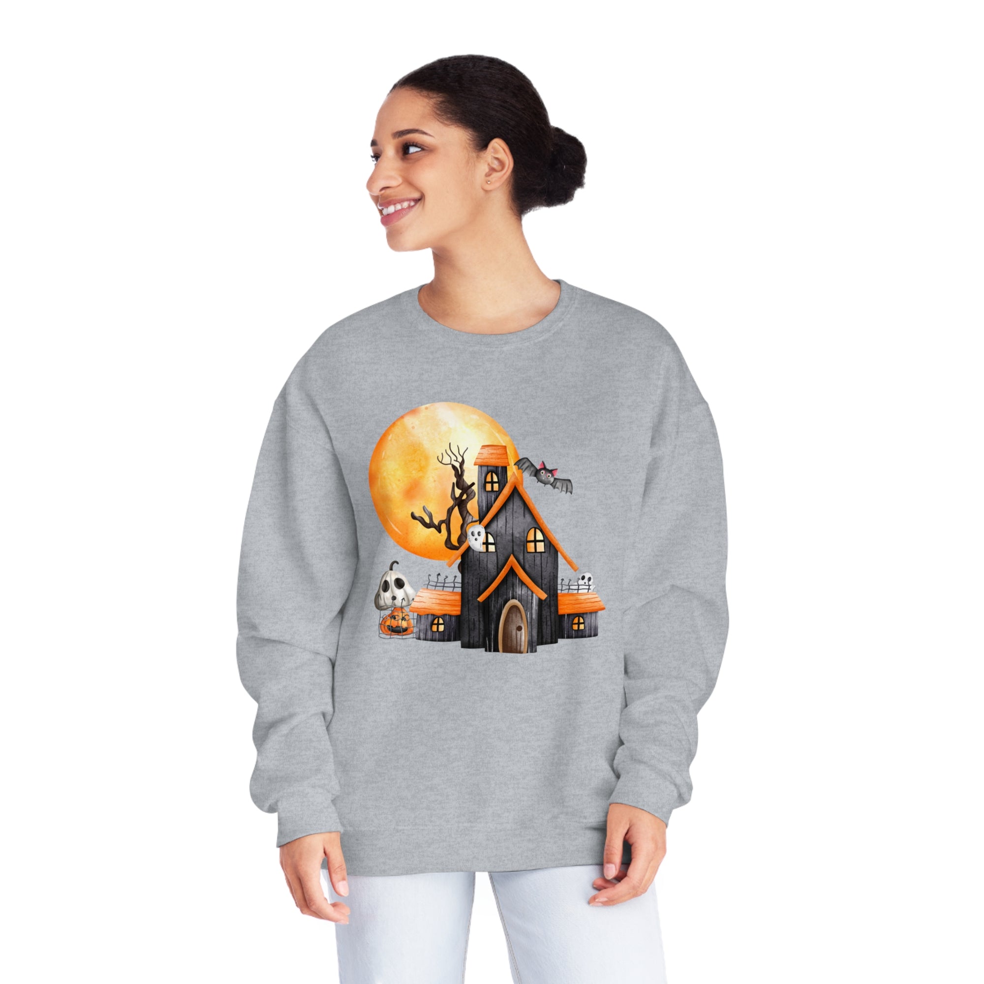 Haunted House - Unisex NuBlend® Crewneck Sweatshirt - T&amp;L Apparel Store