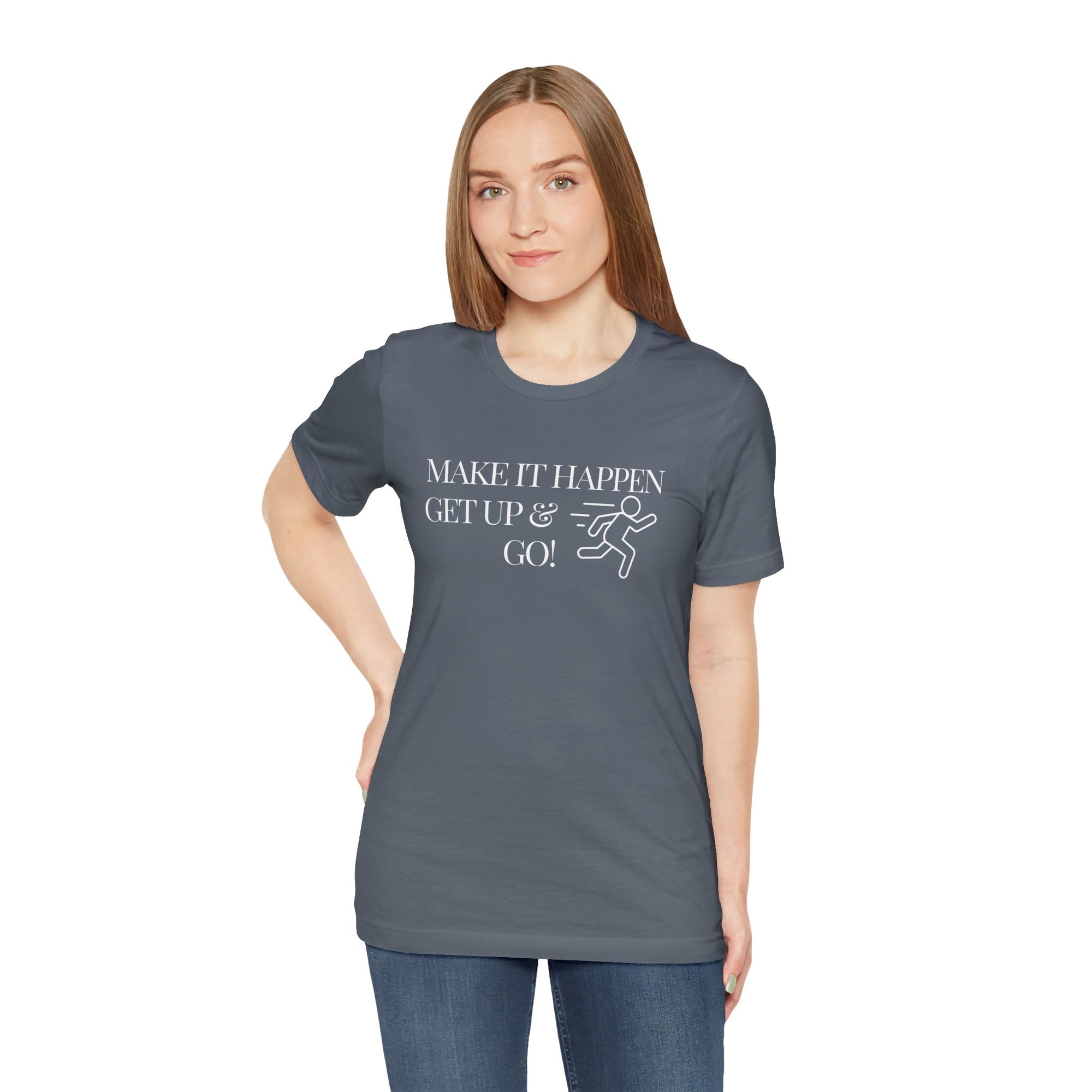 MAKE IT HAPPEN Women&#39;s Jersey Short Sleeve Tee - T&amp;L Apparel Store