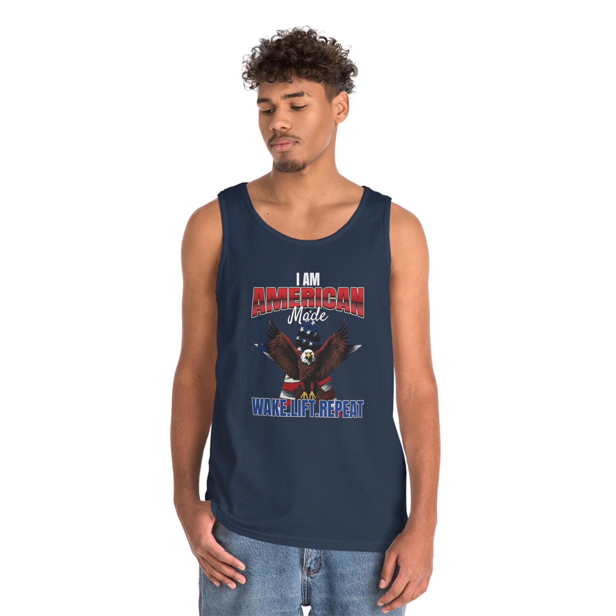 I AM AMERICAN MADE Men&#39;s Cotton Tank Top - T&amp;L Apparel Store