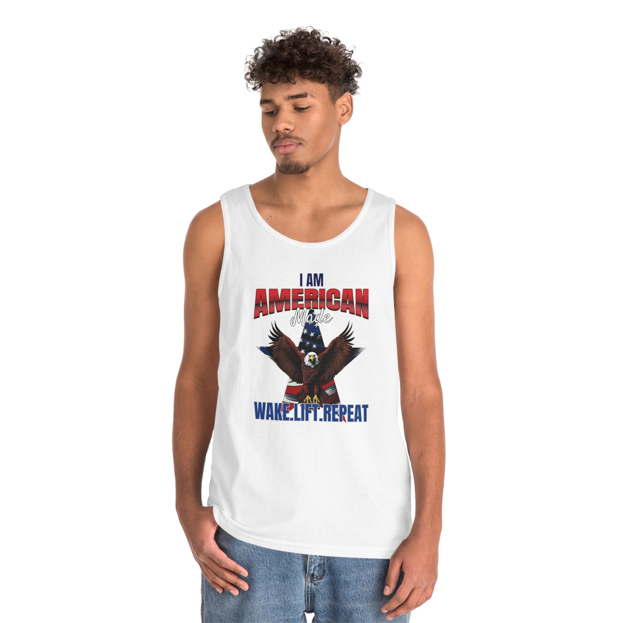 I AM AMERICAN MADE Men&#39;s Cotton Tank Top - T&amp;L Apparel Store