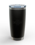 Engraved 20oz Riva Tumbler — Personalized Stainless Travel Cup Black 20oz Mug