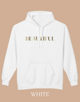 Women's Cozy "Beautiful" Fleece Hoodie - Soft, Warm, Casual Sweatshirt for Everyday Comfort