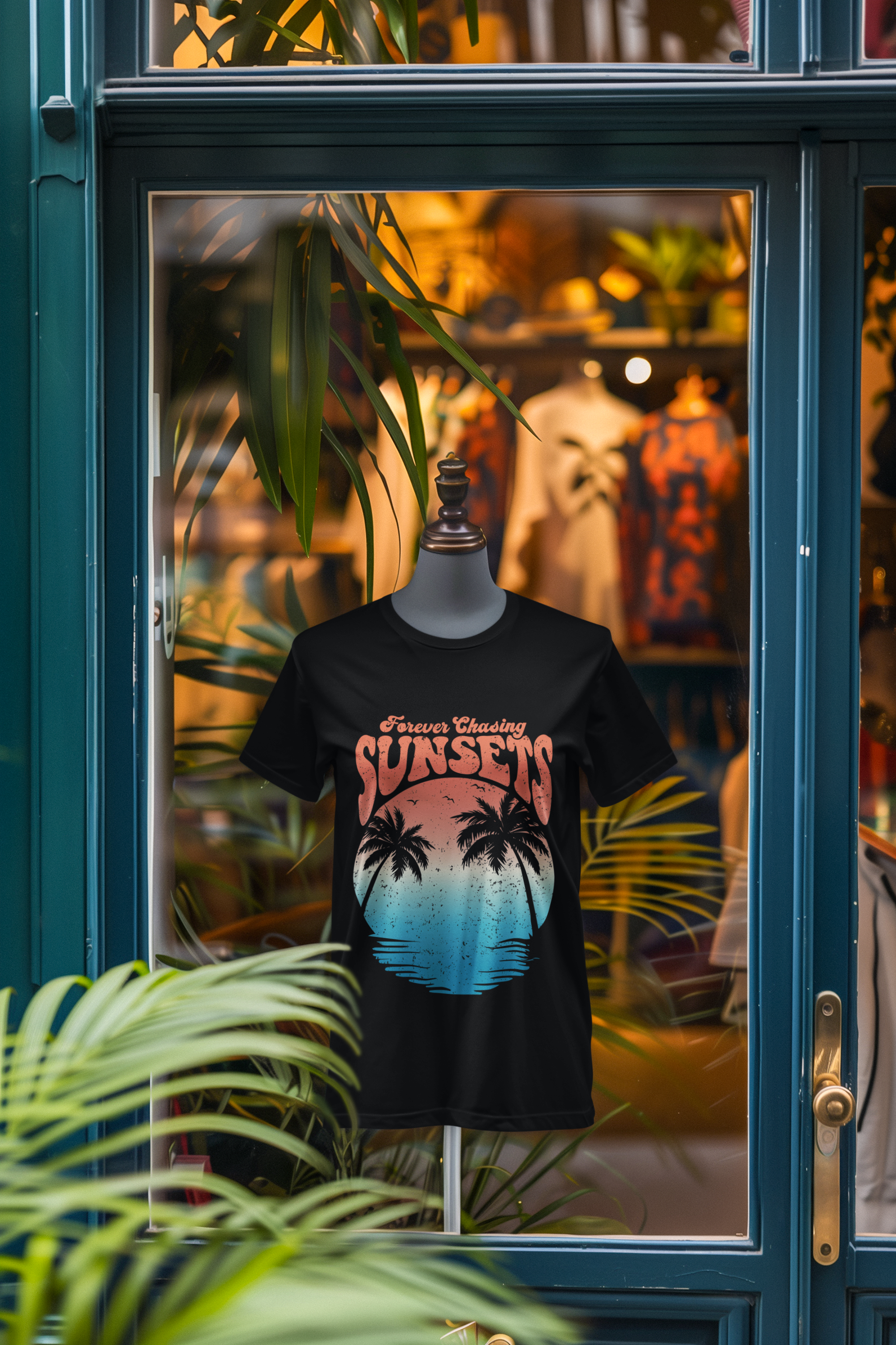 CHASING SUNSET Women&#39;s Fitted Softstyle Tee Shirt - T&amp;L Apparel Store